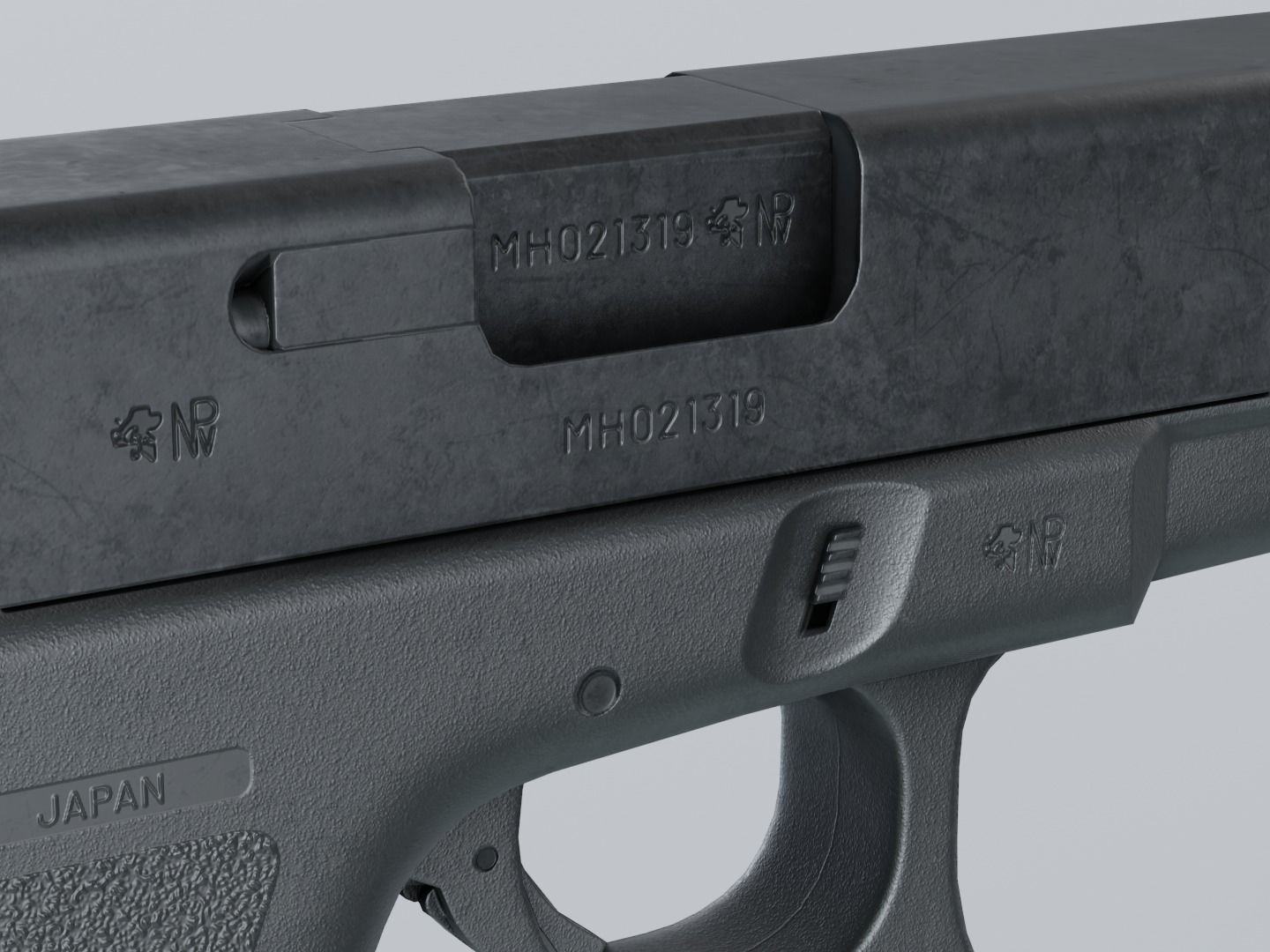 Glock 17 Gen2 9 mm Low-poly 3D model_9