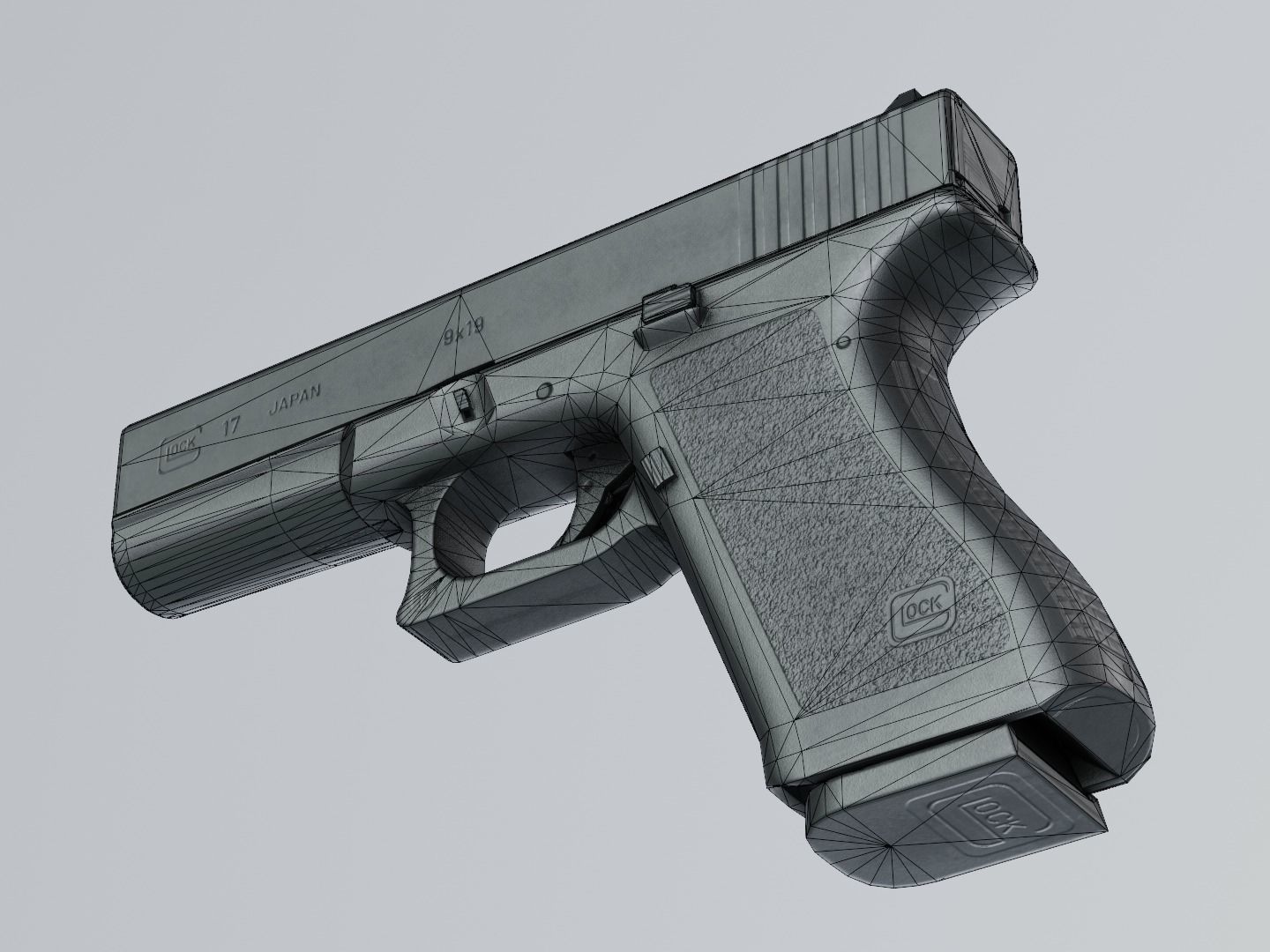 Glock 17 Gen2 9 mm Low-poly 3D model_20