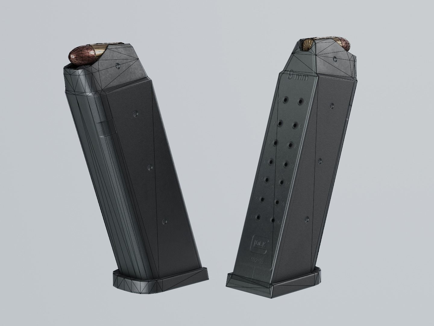 Glock 17 Gen2 9 mm Low-poly 3D model_24