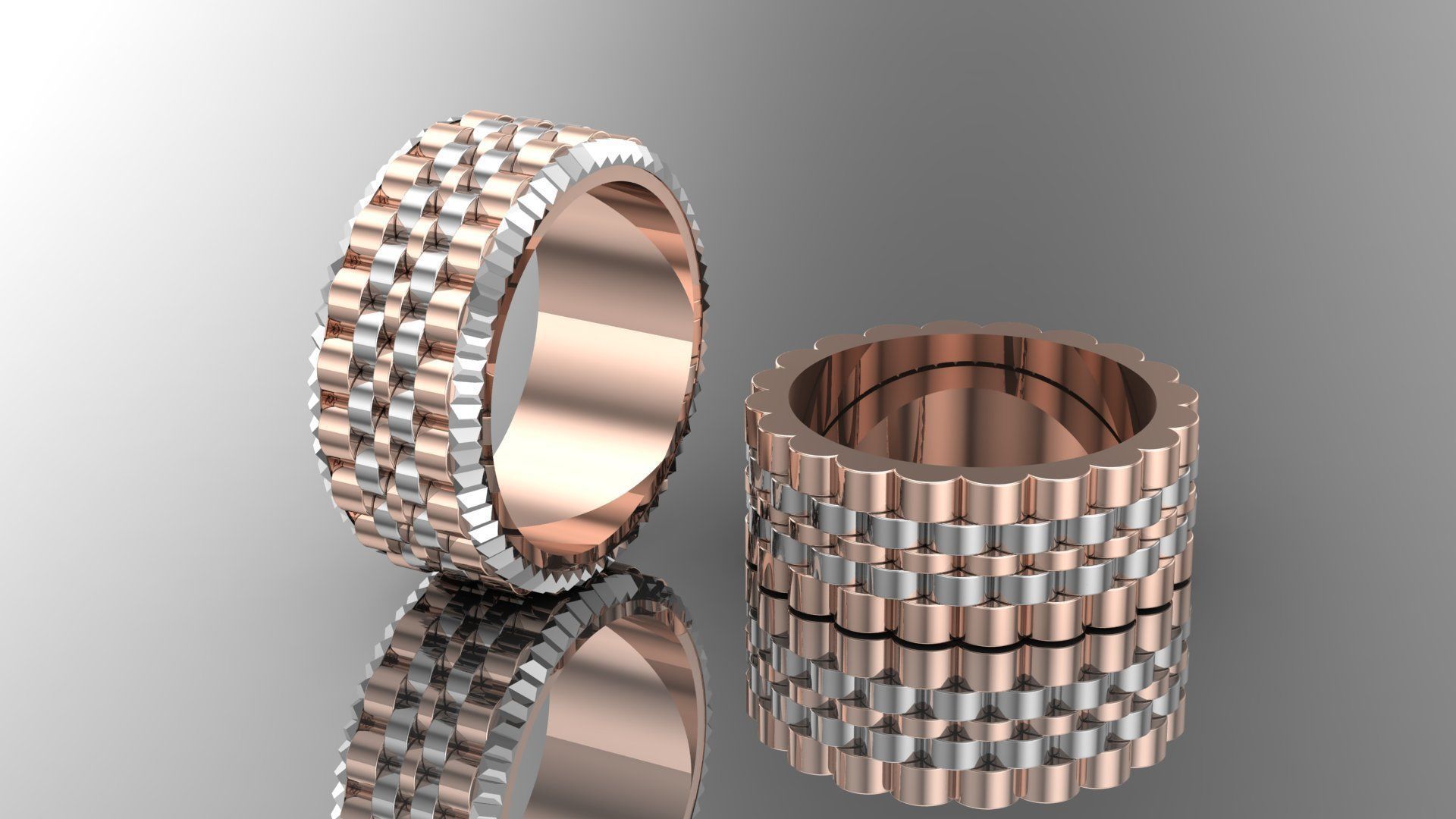 fancy bands 3D print model_4