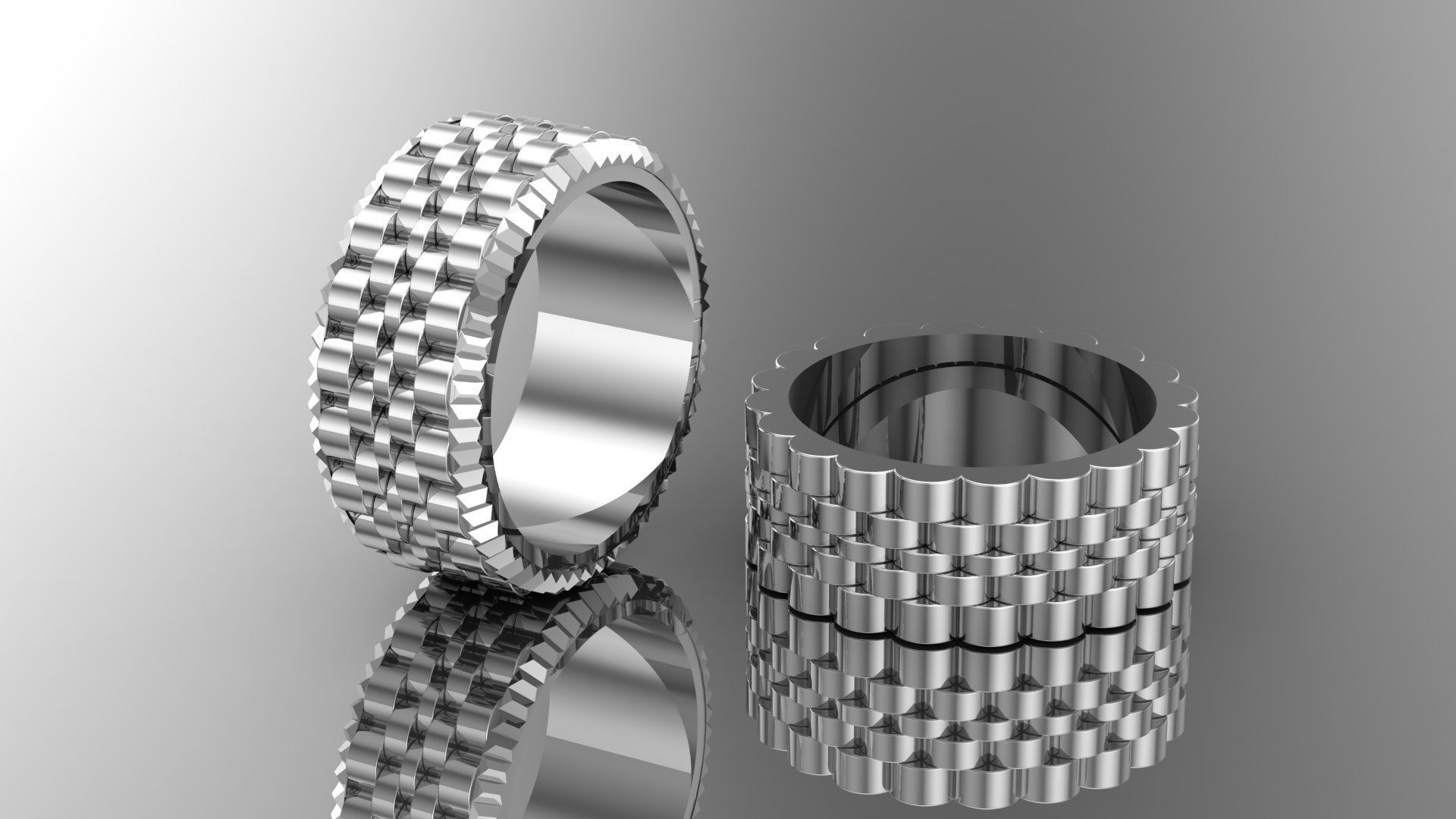 fancy bands 3D print model_2