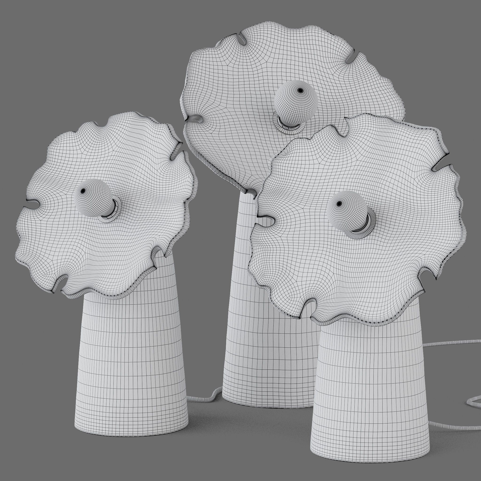 Flow Large Table Lamp Set 3D model_1