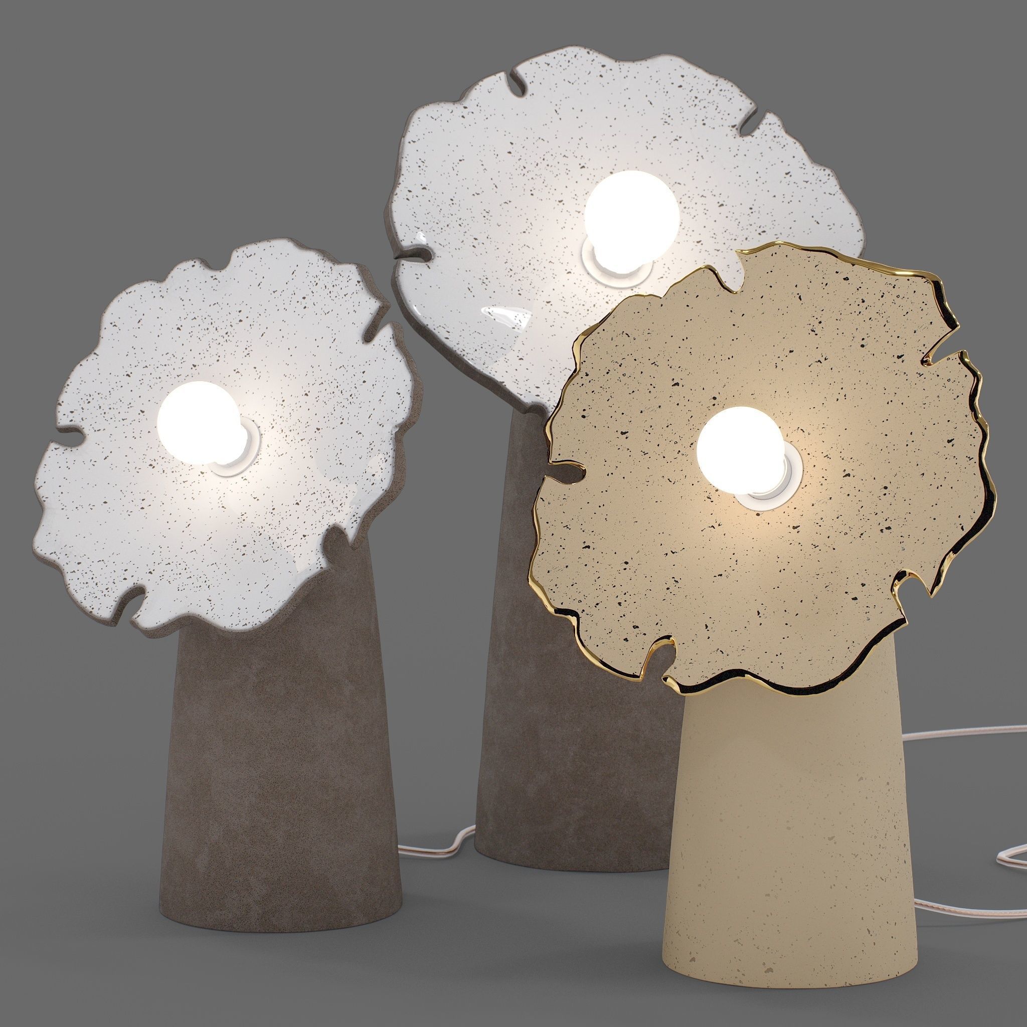 Flow Large Table Lamp Set 3D model_8