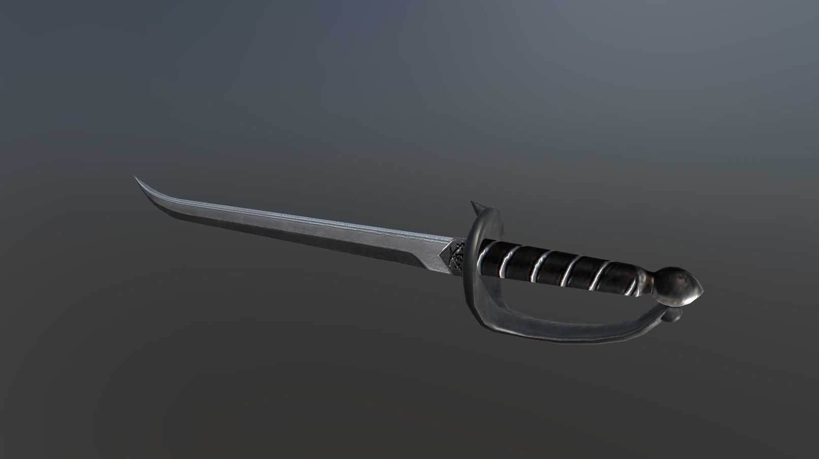 3D Pirate Sword Low-poly 3D model_1