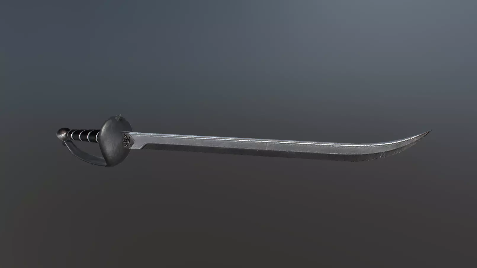 3D Pirate Sword Low-poly 3D model_0