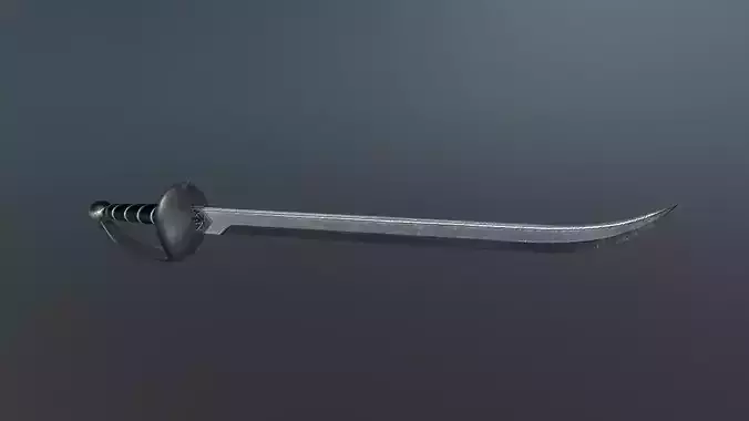 3D Pirate Sword Low-poly 3D model