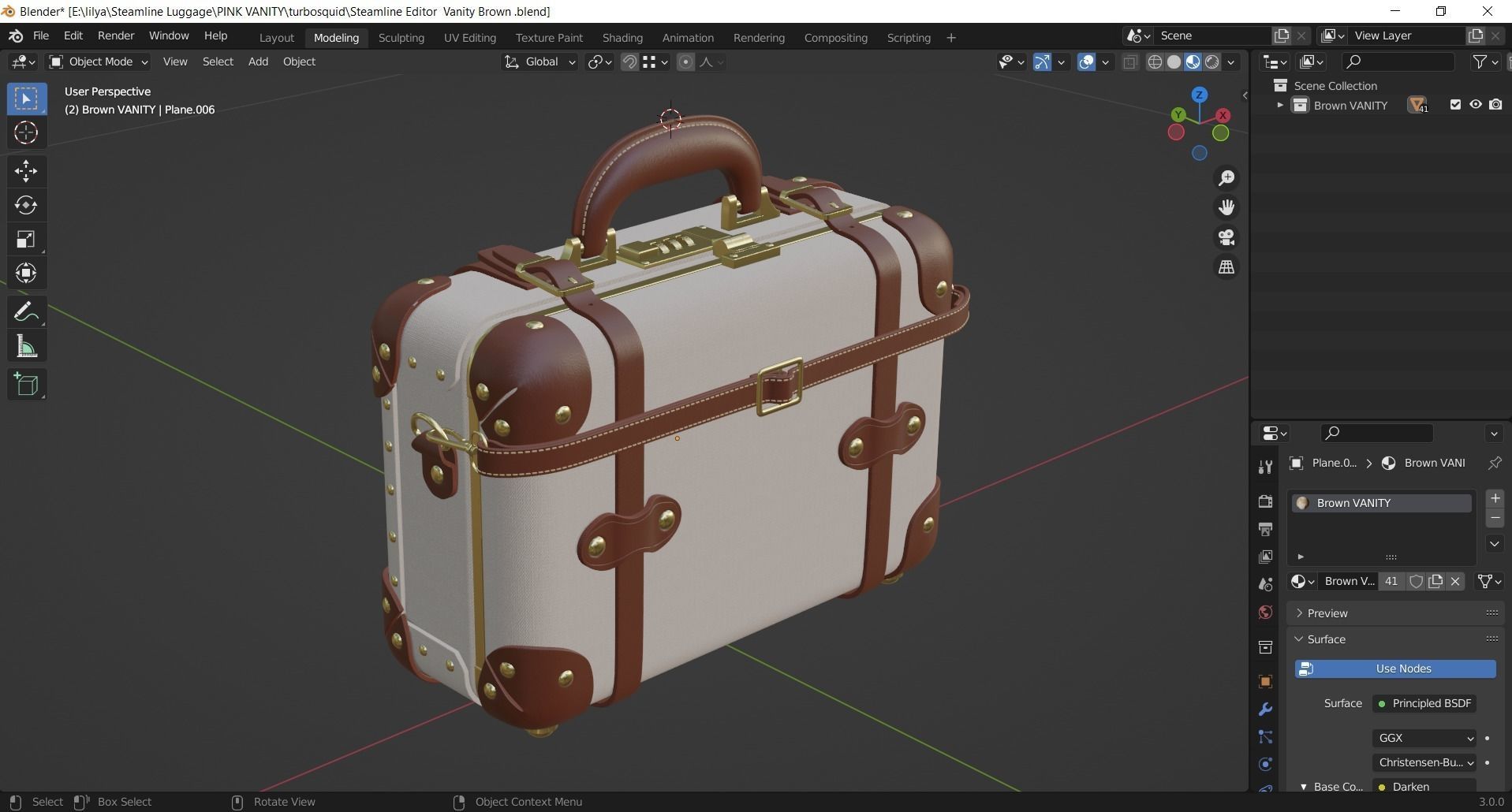 Steamline Editor Vanity Brown 3D model_12