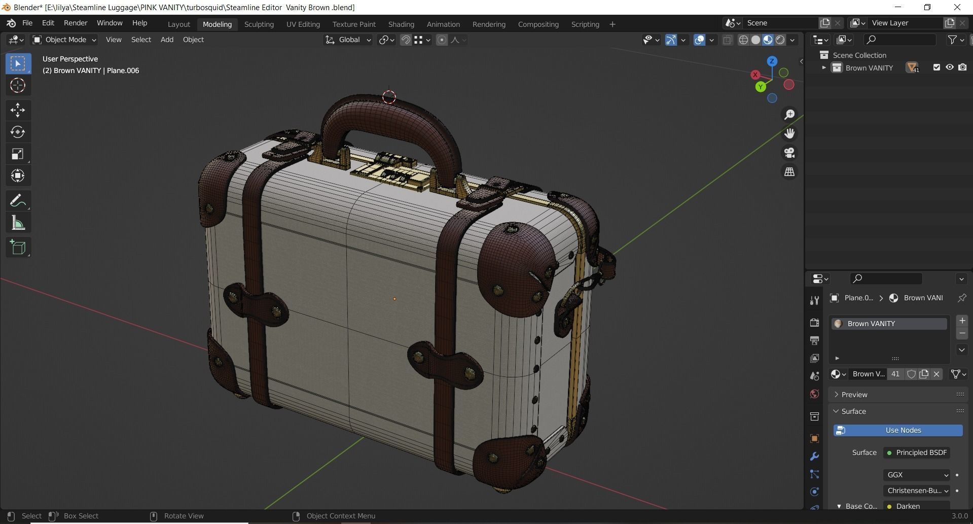 Steamline Editor Vanity Brown 3D model_13