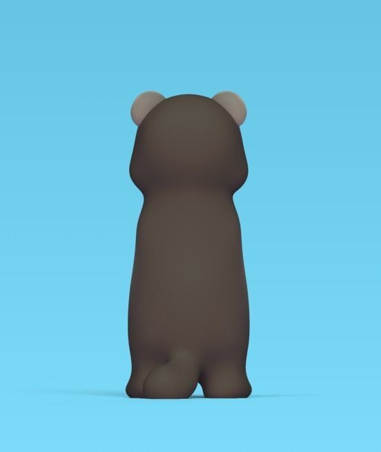Standing Ferret 3D print model_3
