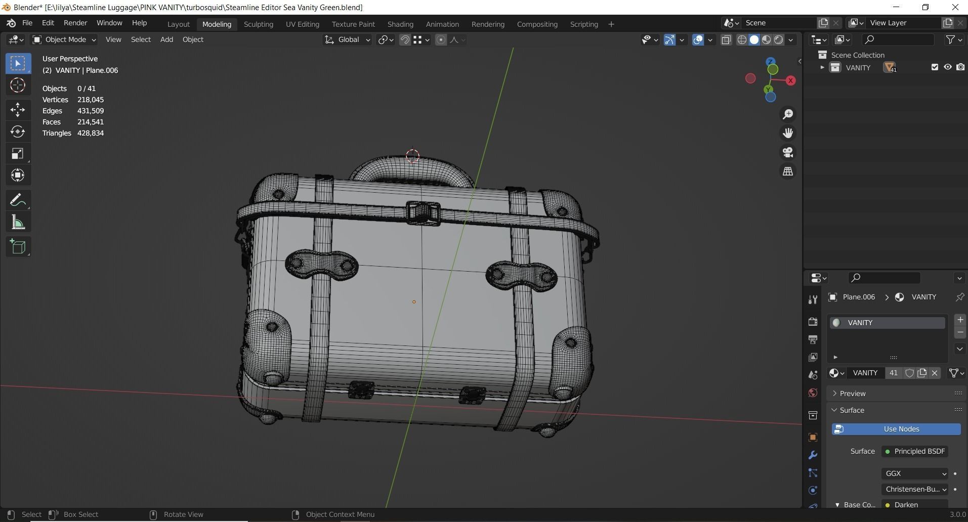 Steamline Editor Sea Vanity Green 3D model_13
