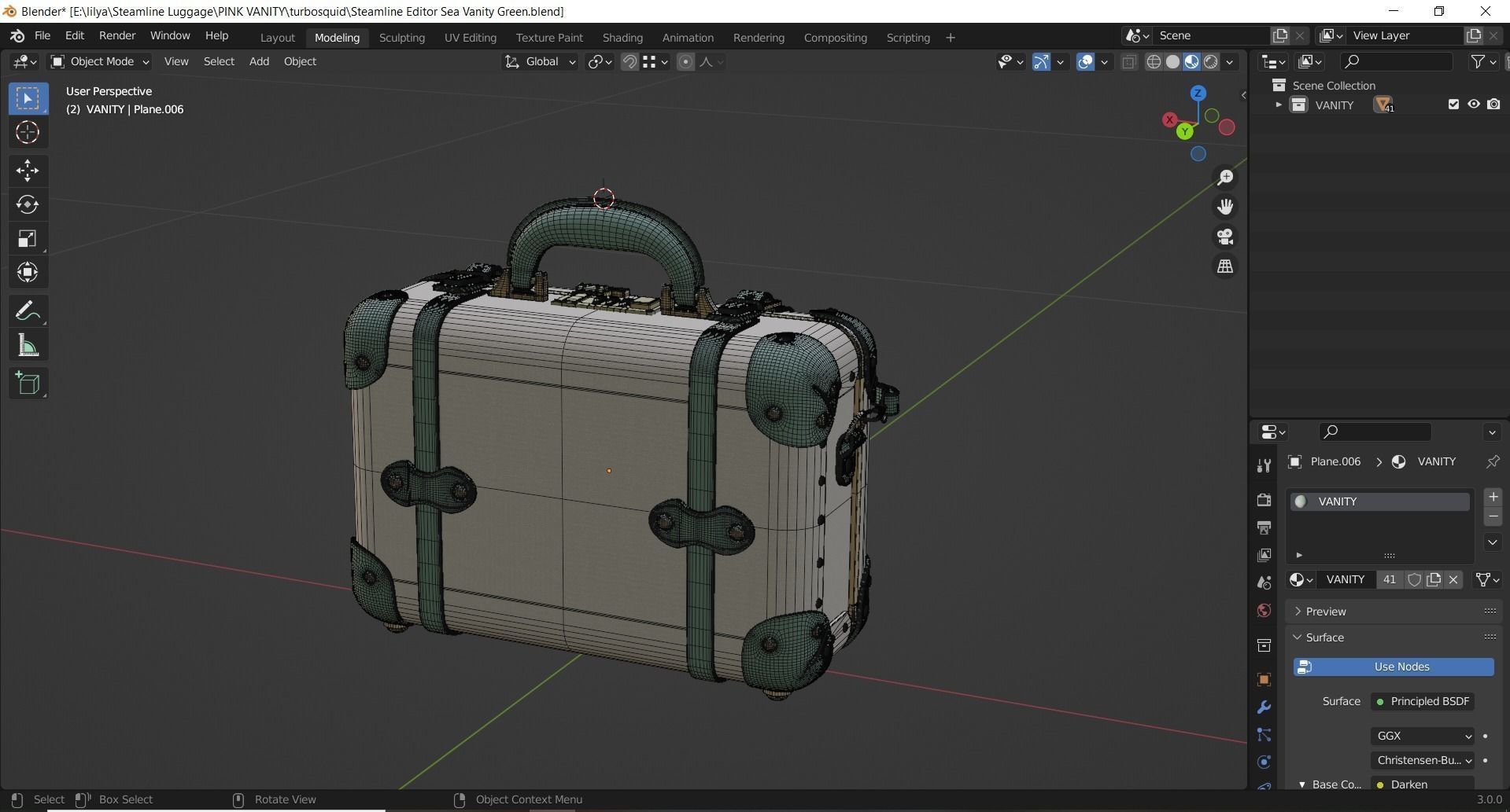 Steamline Editor Sea Vanity Green 3D model_12