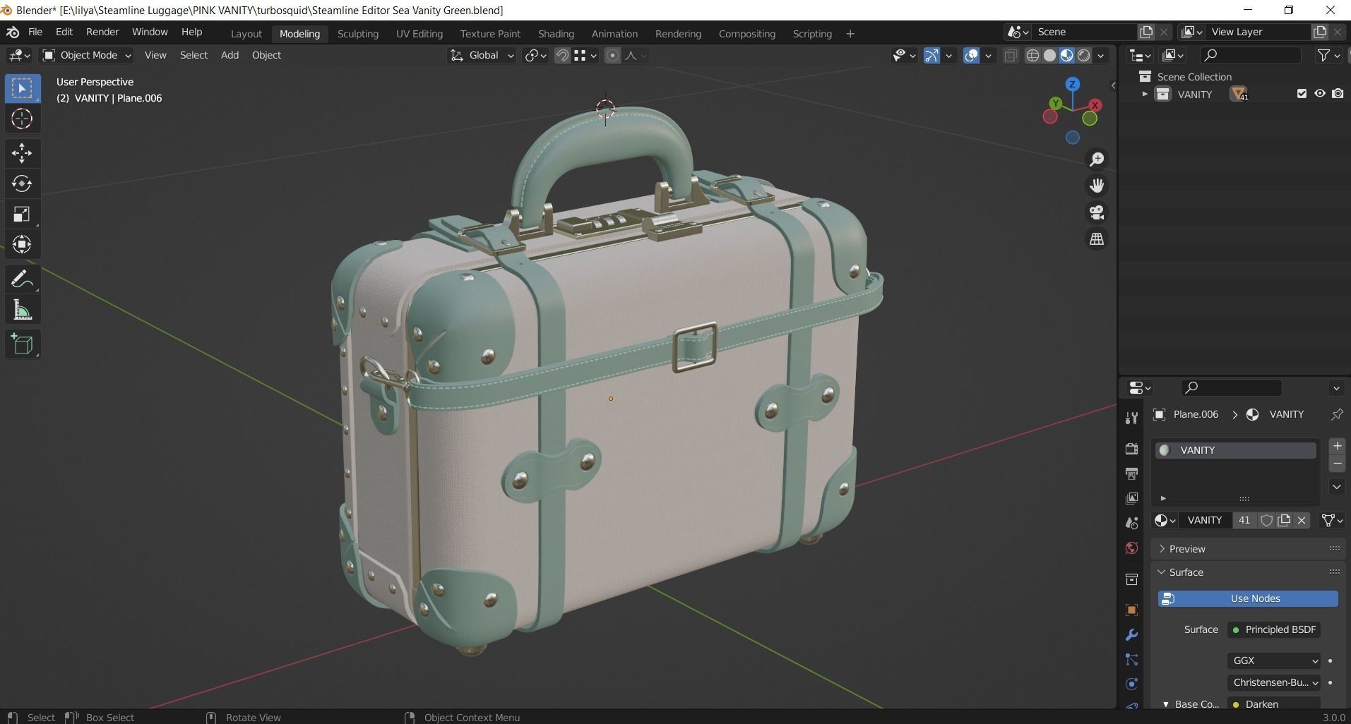 Steamline Editor Sea Vanity Green 3D model_14