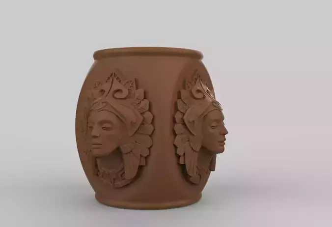 Vase with a portrait
