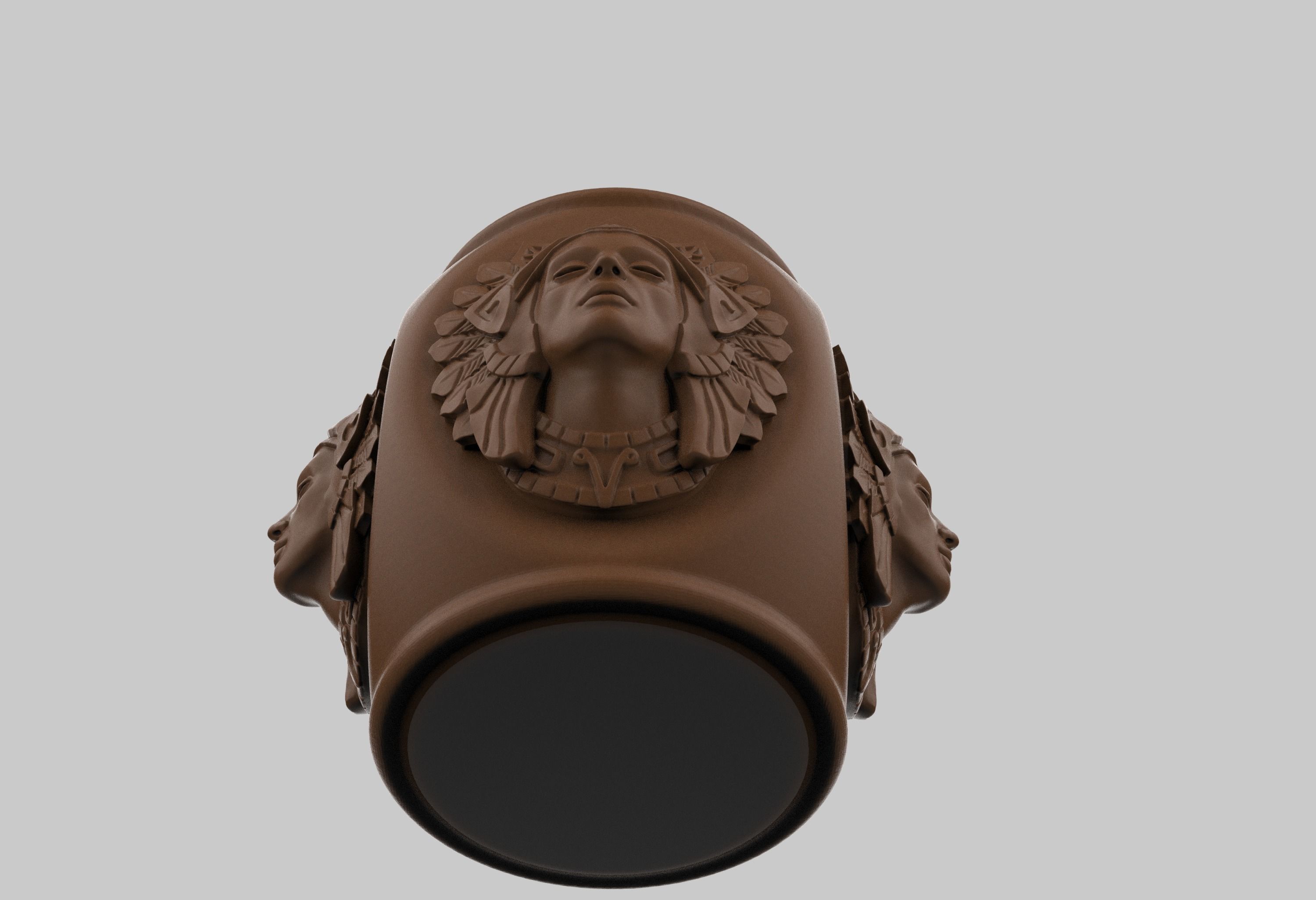 Vase with a portrait 3D print model_3