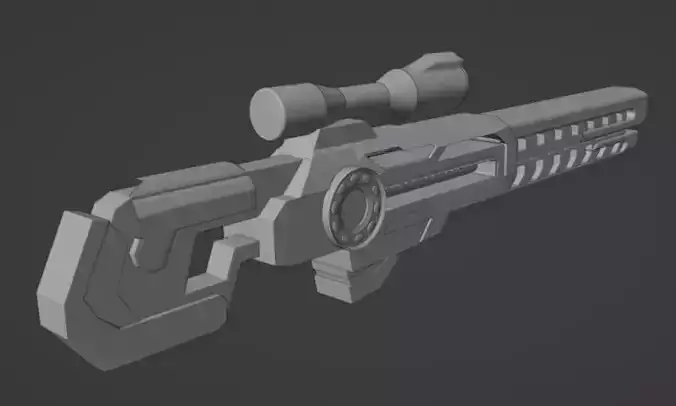 3D Gravity Gun Low-poly 3D model