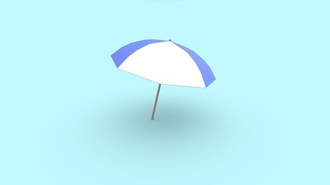 Beach Umbrella Free low-poly 3D model