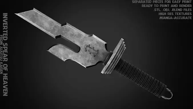 Toji Fushiguro Inverted Spear of Heaven for Cosplay  3D print model
