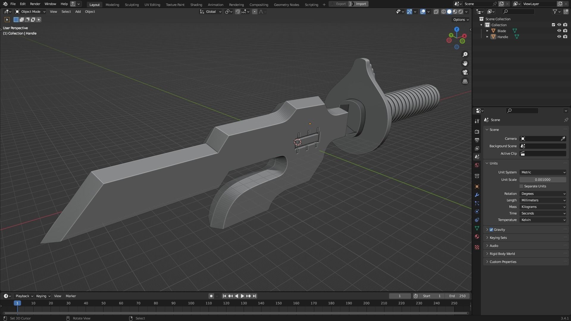 Toji Fushiguro Inverted Spear of Heaven for Cosplay 3D print model_10