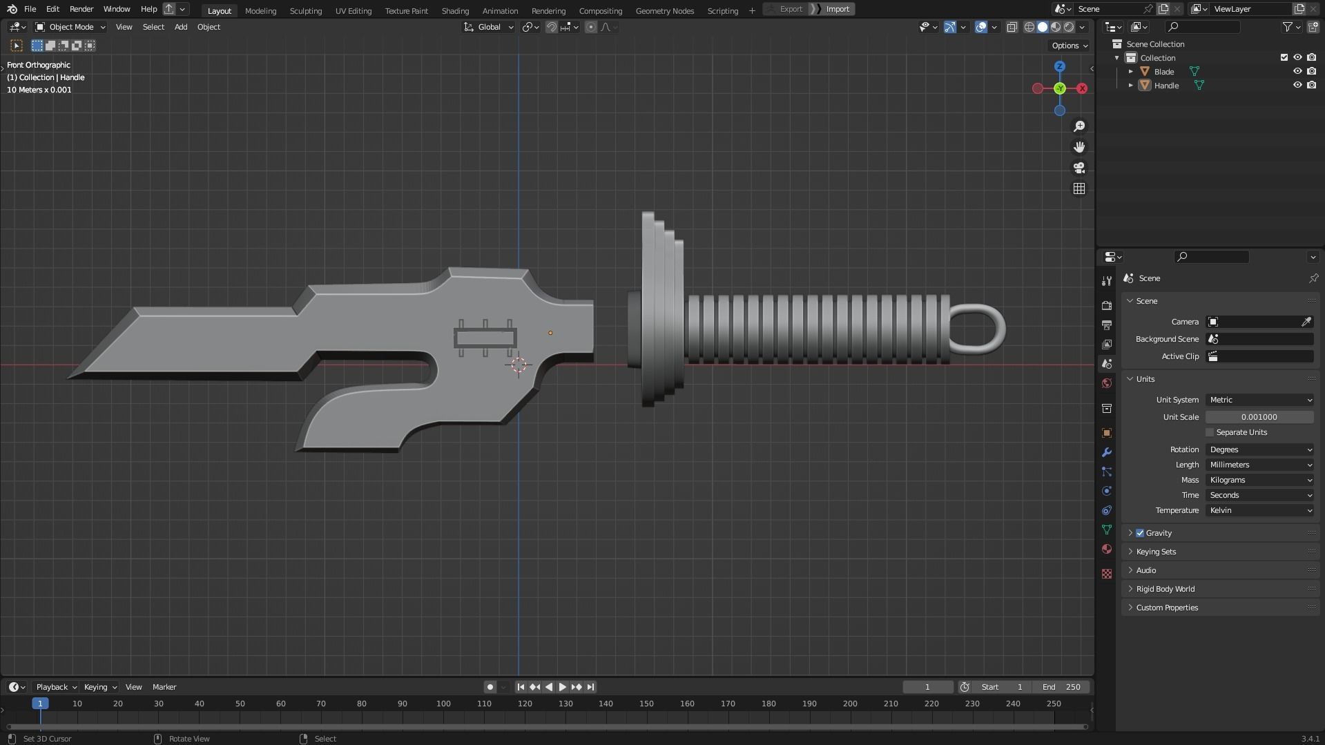 Toji Fushiguro Inverted Spear of Heaven for Cosplay 3D print model_11