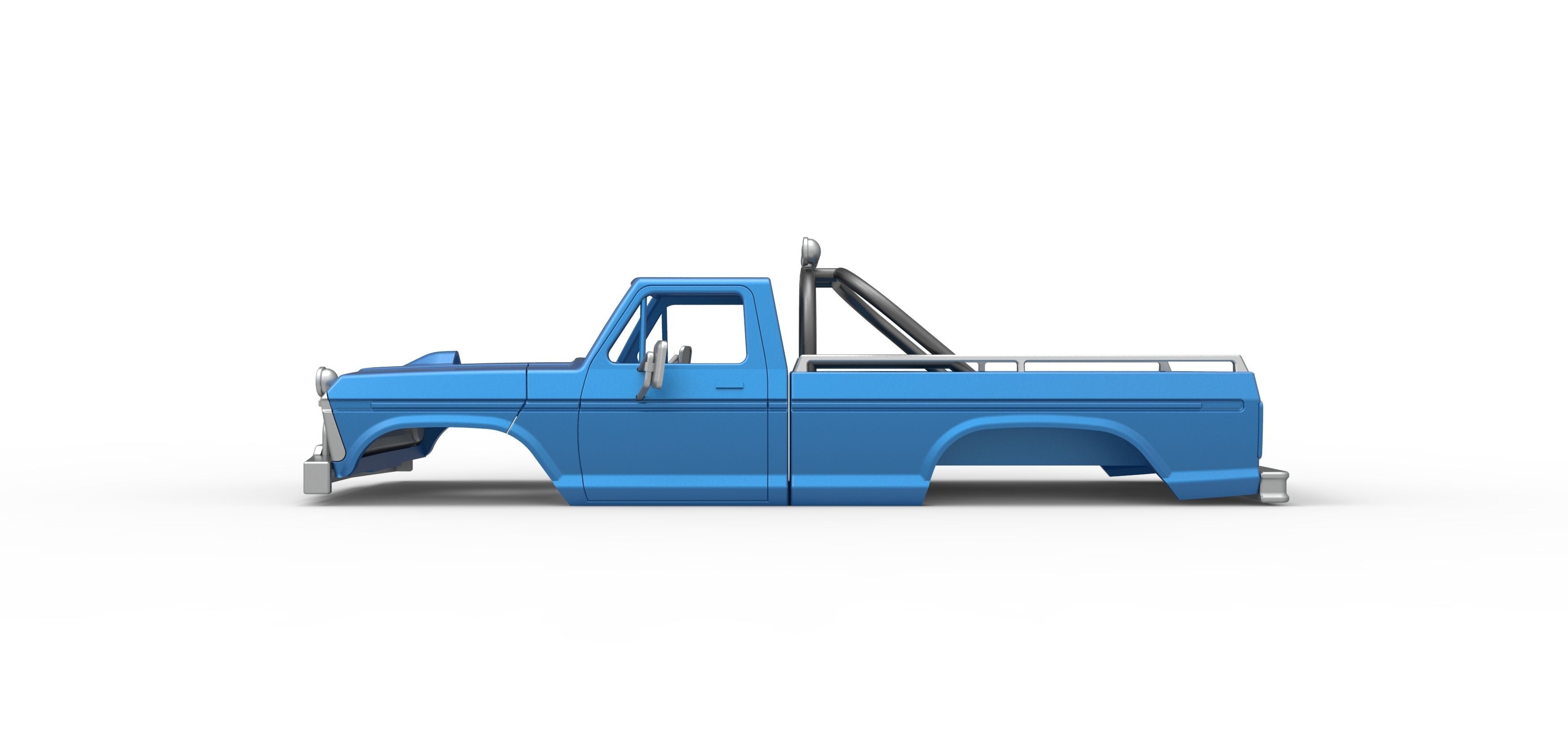 Shell of vintage Monster Truck V1 Scale 1 to 25 3D print model_8