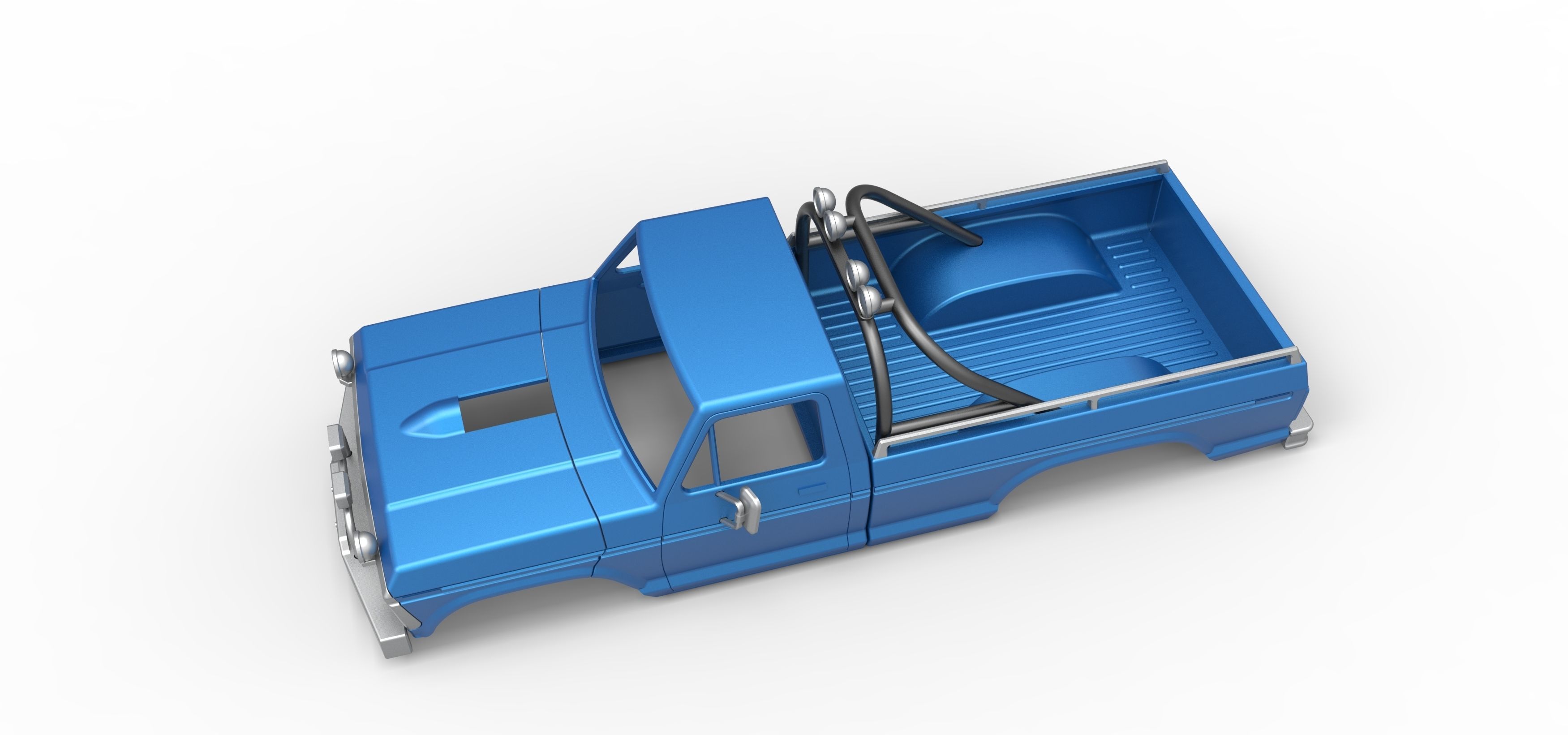 Shell of vintage Monster Truck V1 Scale 1 to 25 3D print model_3