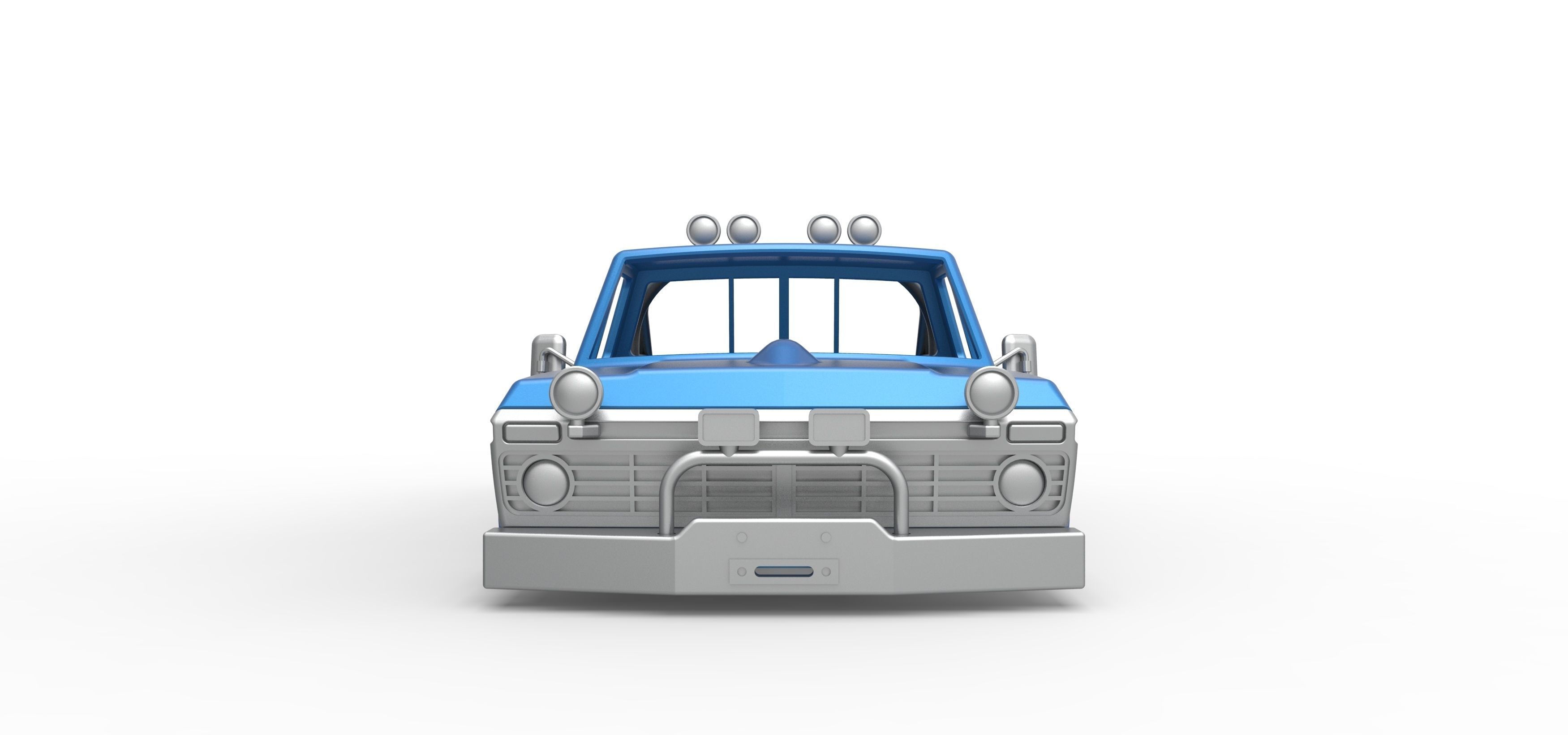 Shell of vintage Monster Truck V1 Scale 1 to 25 3D print model_6