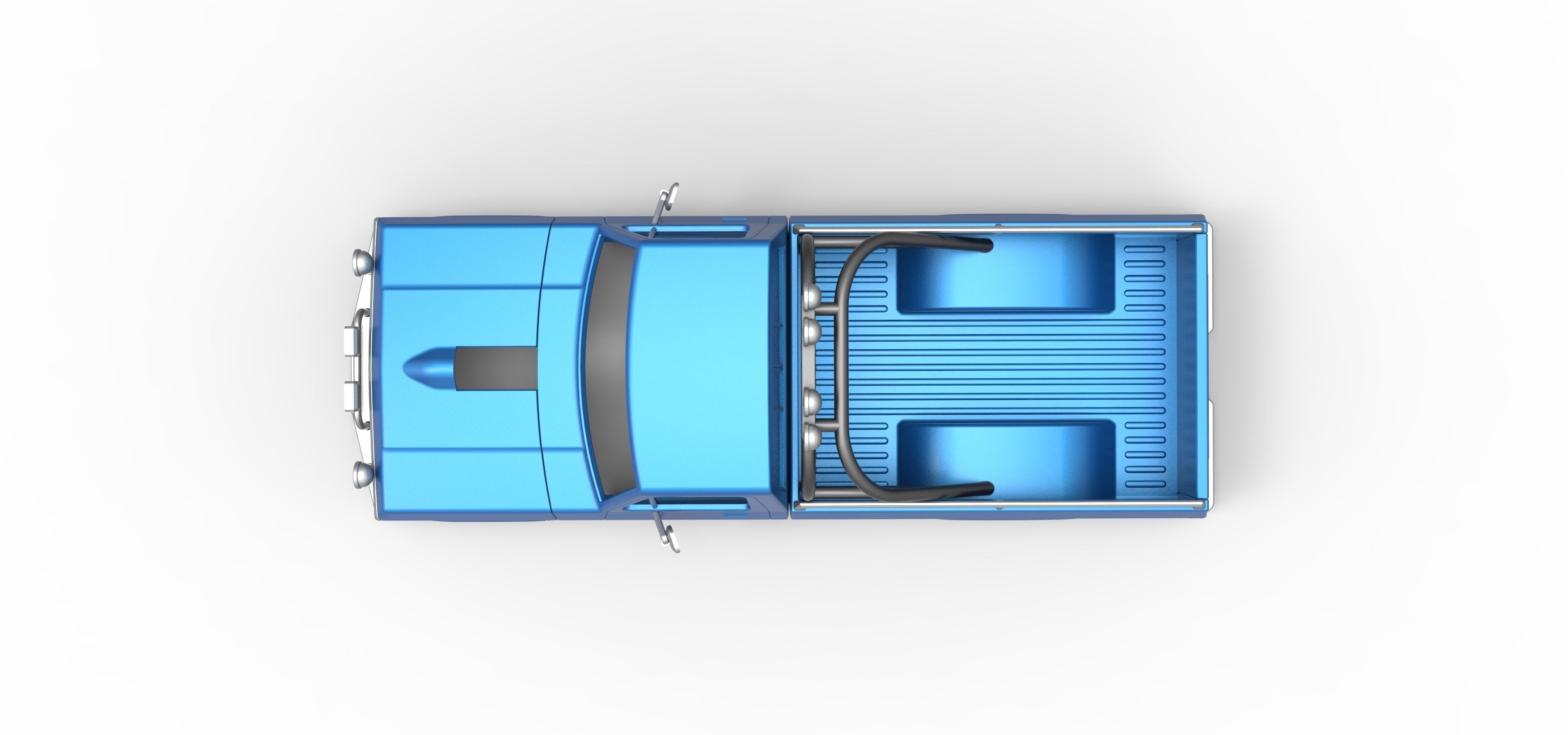 Shell of vintage Monster Truck V1 Scale 1 to 25 3D print model_10