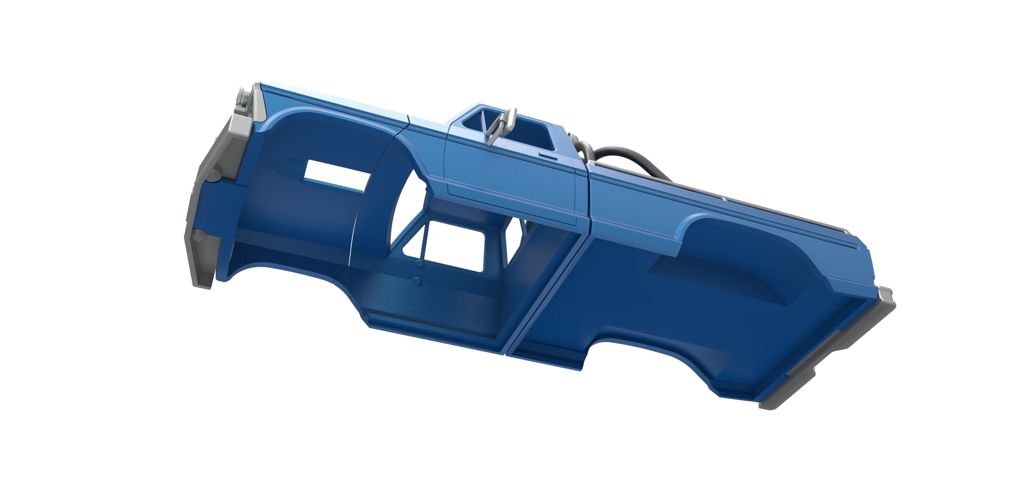 Shell of vintage Monster Truck V1 Scale 1 to 25 3D print model_2