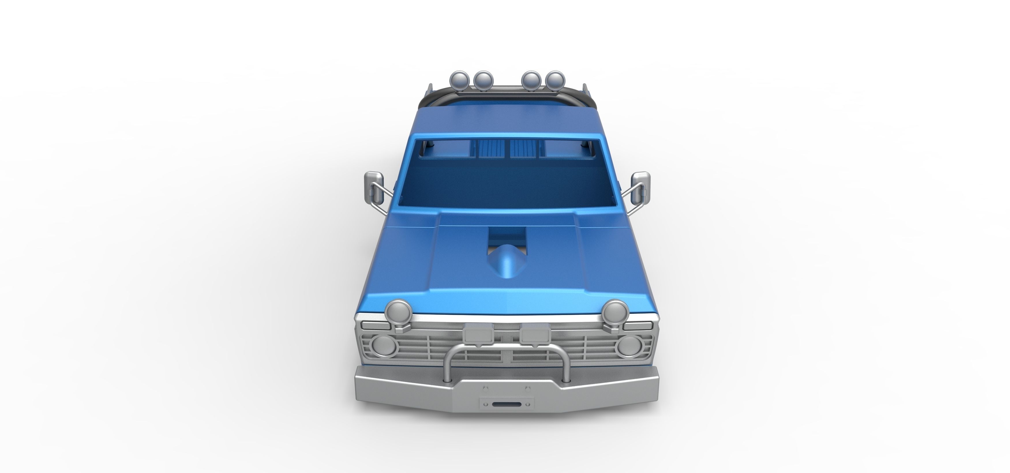 Shell of vintage Monster Truck V1 Scale 1 to 25 3D print model_7