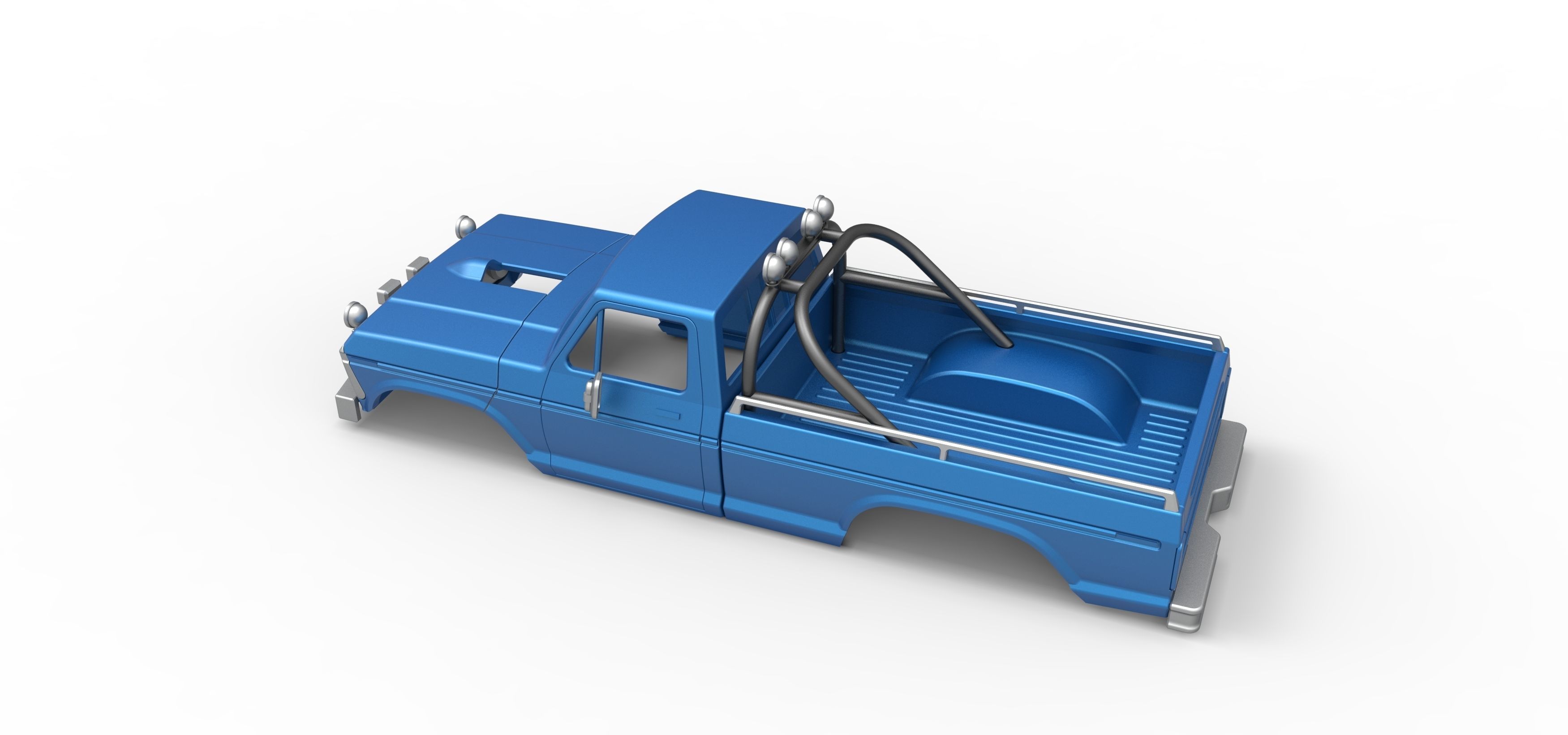 Shell of vintage Monster Truck V1 Scale 1 to 25 3D print model_11