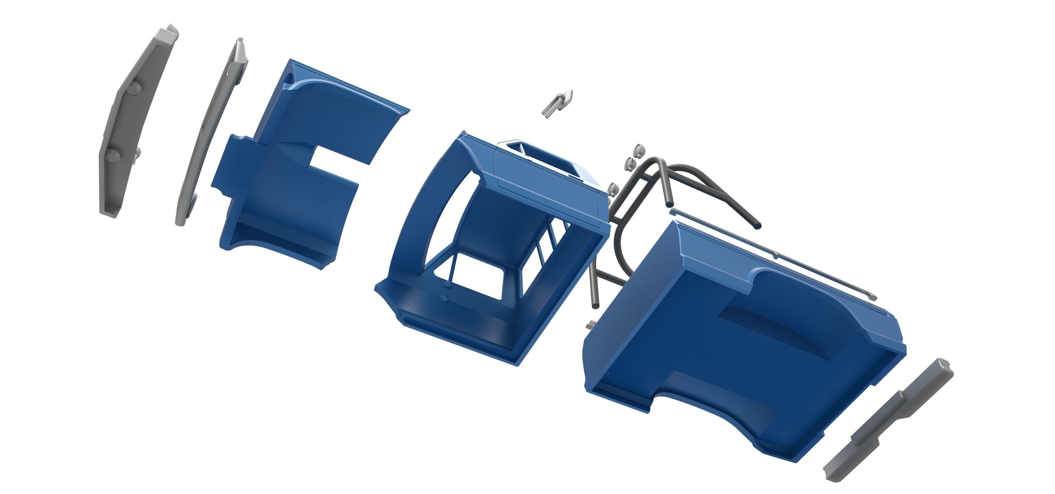 Shell of vintage Monster Truck V1 Scale 1 to 25 3D print model_17