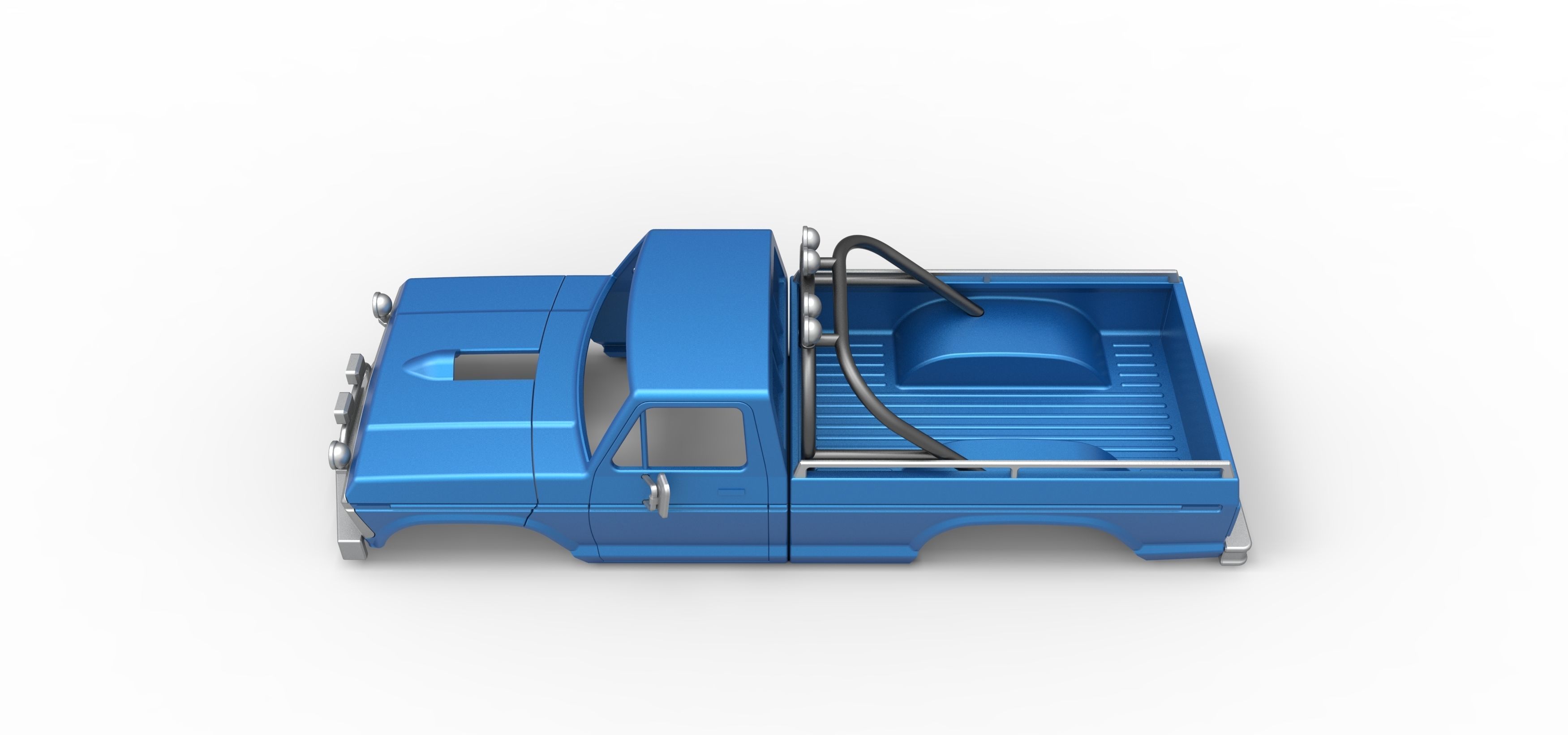 Shell of vintage Monster Truck V1 Scale 1 to 25 3D print model_9
