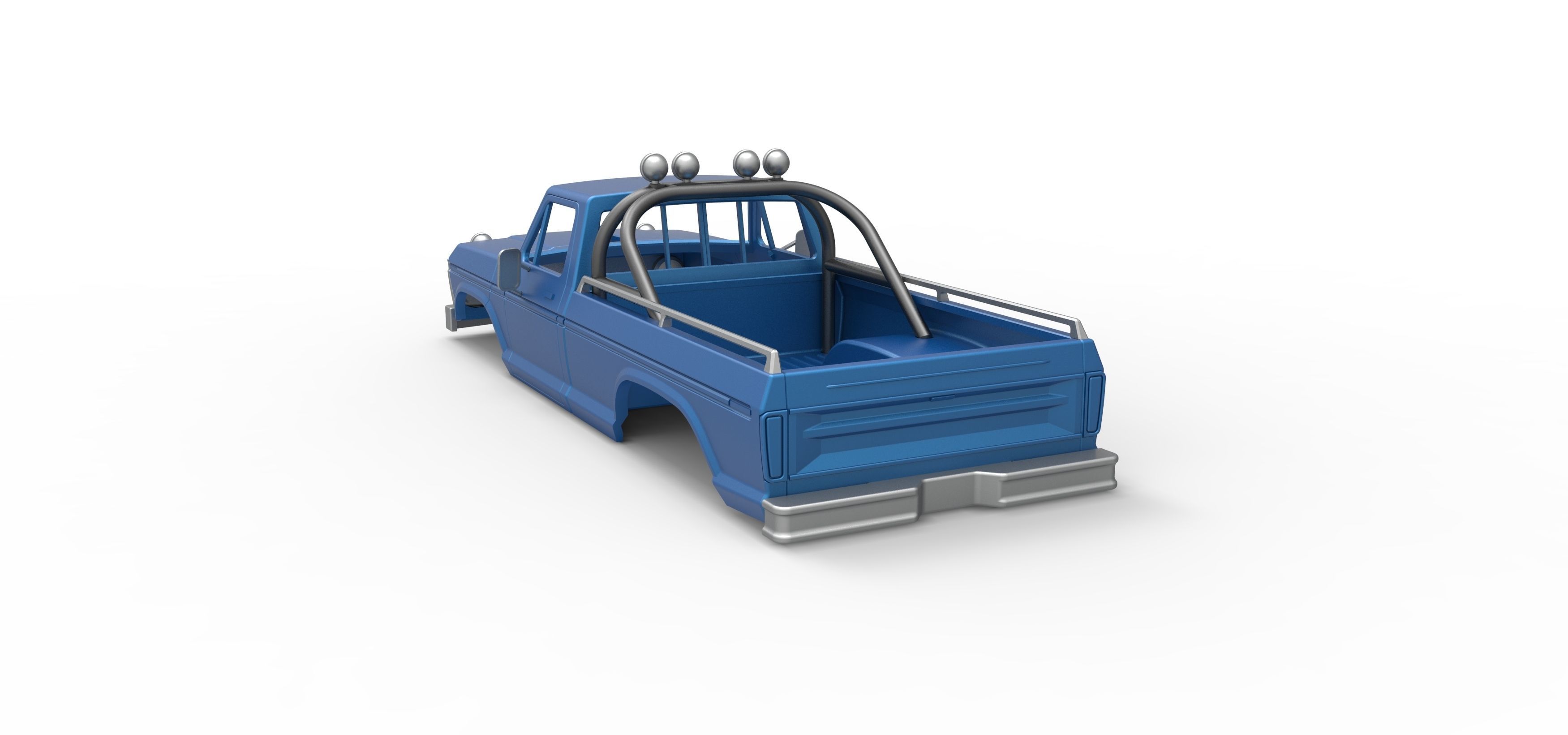 Shell of vintage Monster Truck V1 Scale 1 to 25 3D print model_12