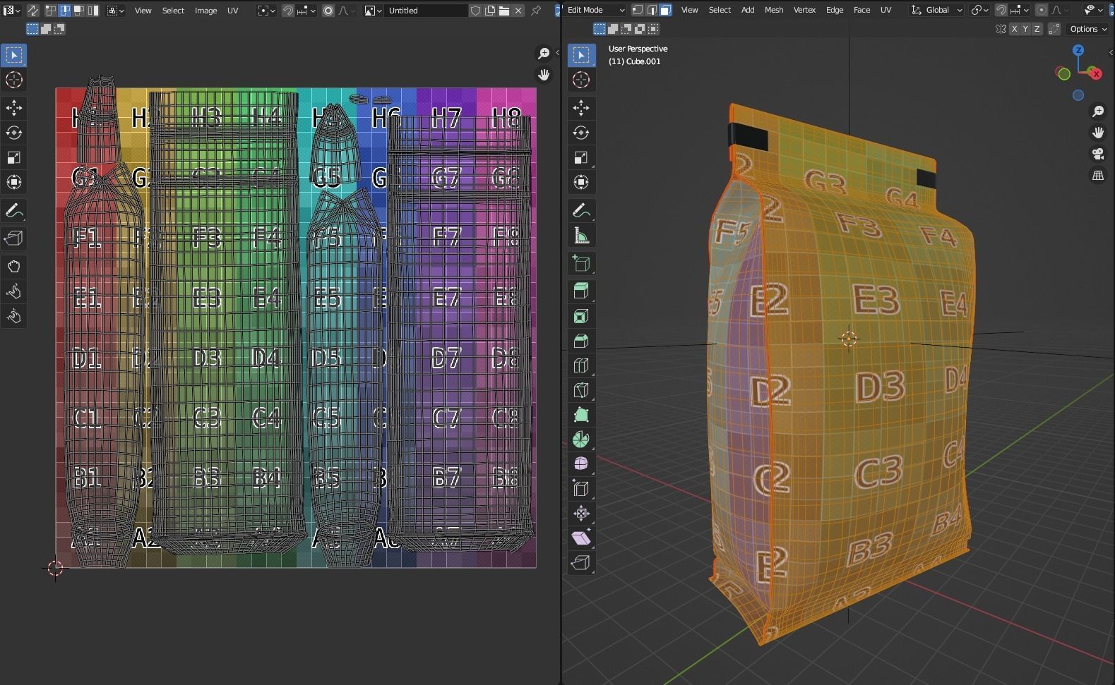 Coffee bag doypack 3D model_25