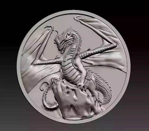 Dragon Standing Stone Demonstrates Power 3D print model 3D print model