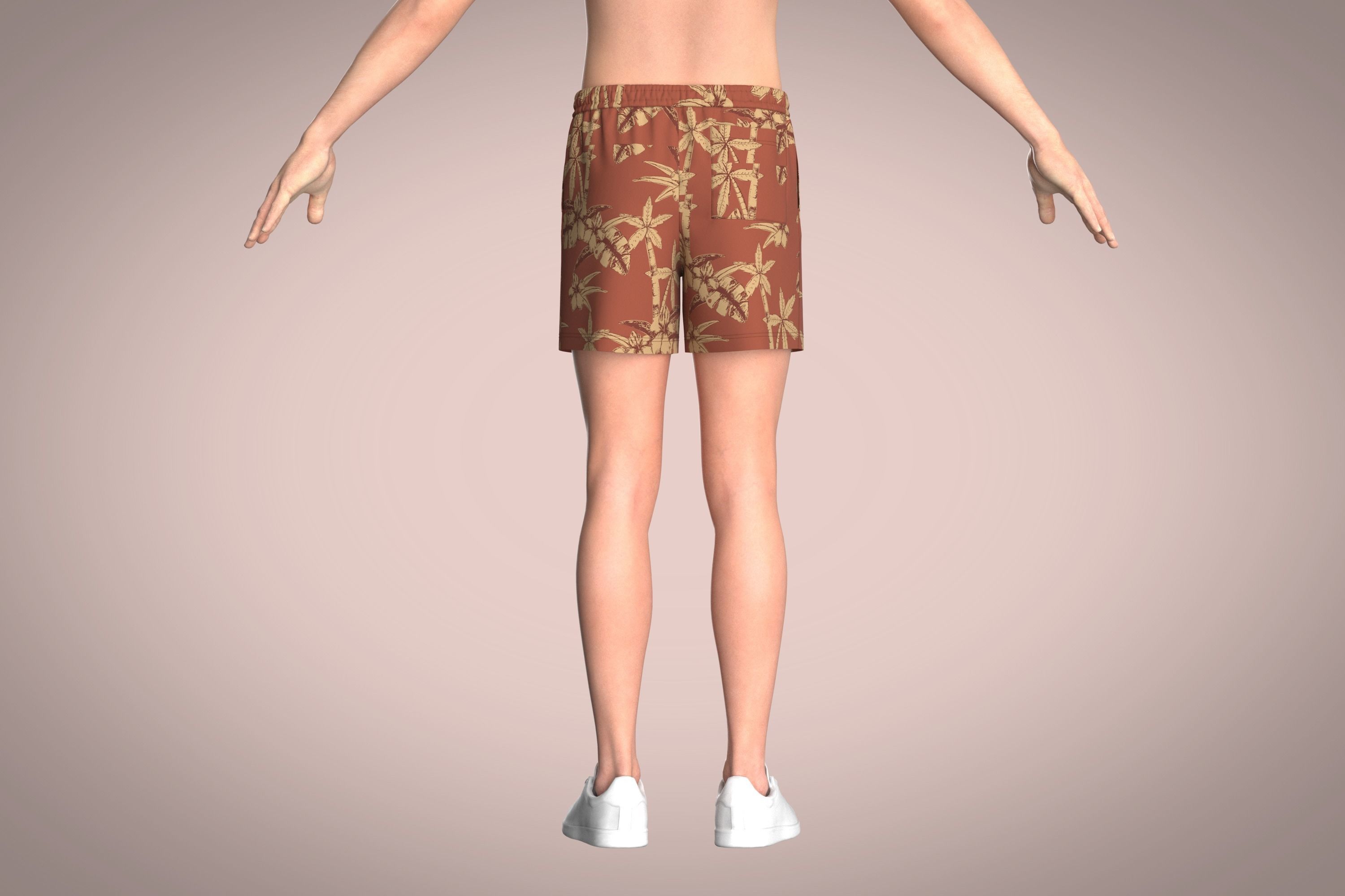 Mens Short Pant-AOP 3D model_9