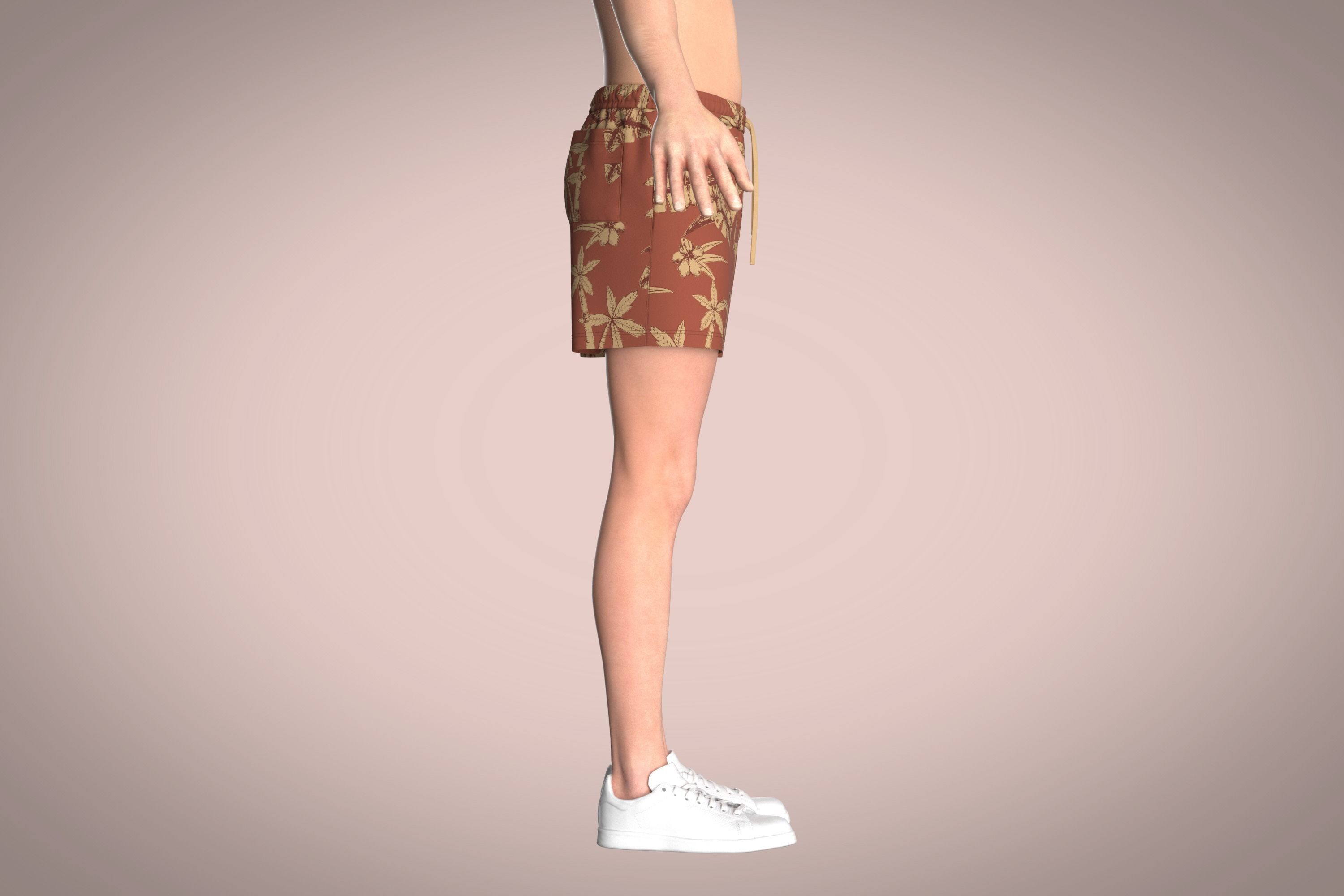 Mens Short Pant-AOP 3D model_8