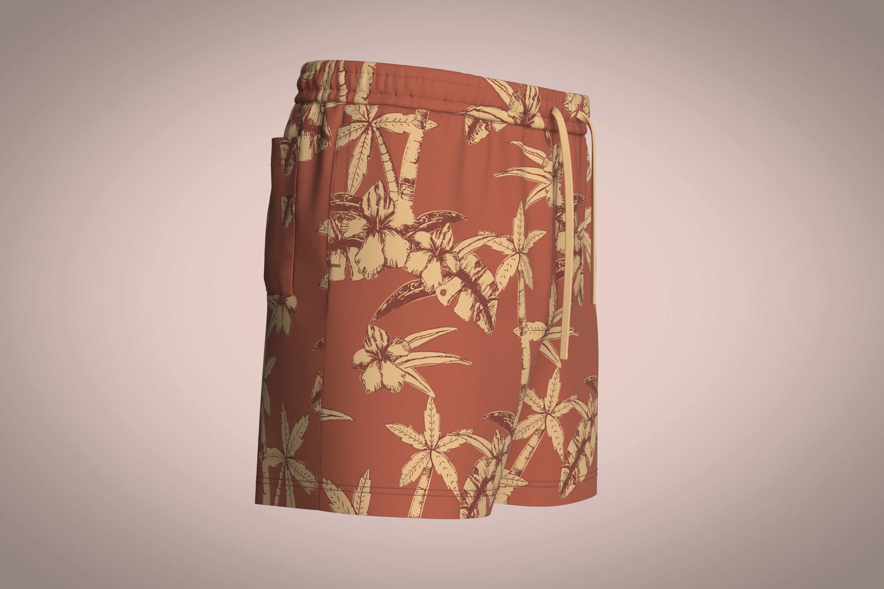 Mens Short Pant-AOP 3D model_2