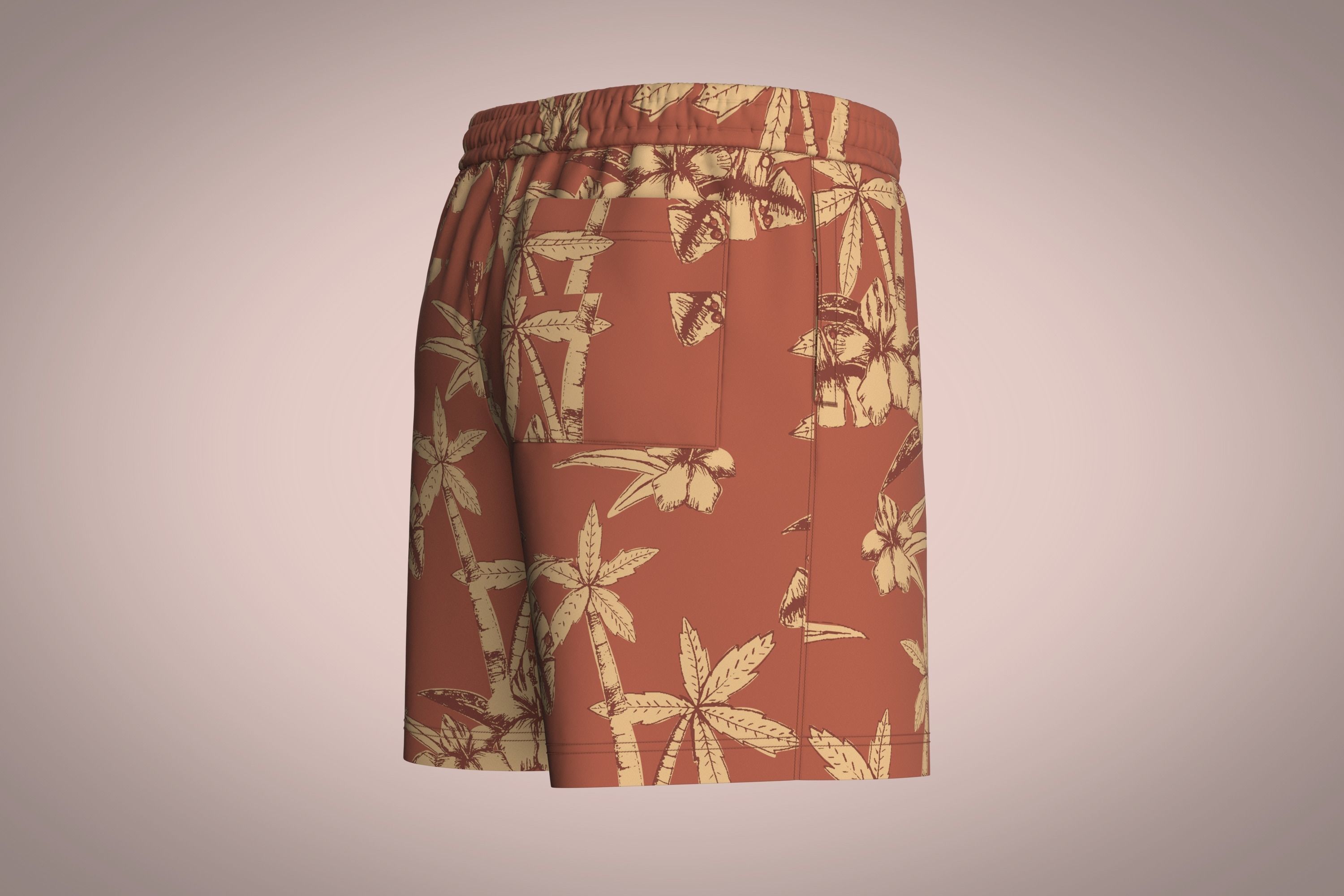 Mens Short Pant-AOP 3D model_3
