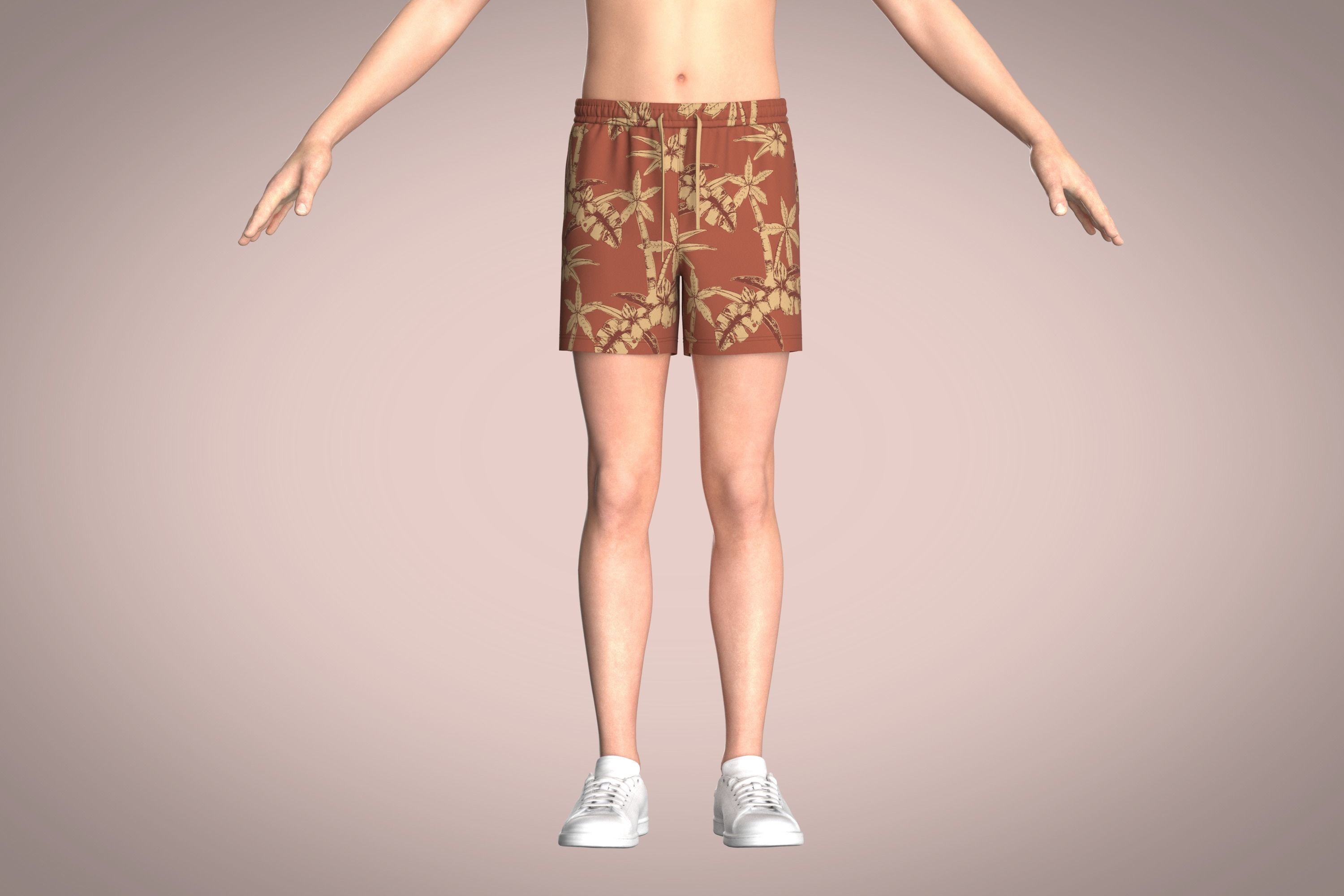 Mens Short Pant-AOP 3D model_7