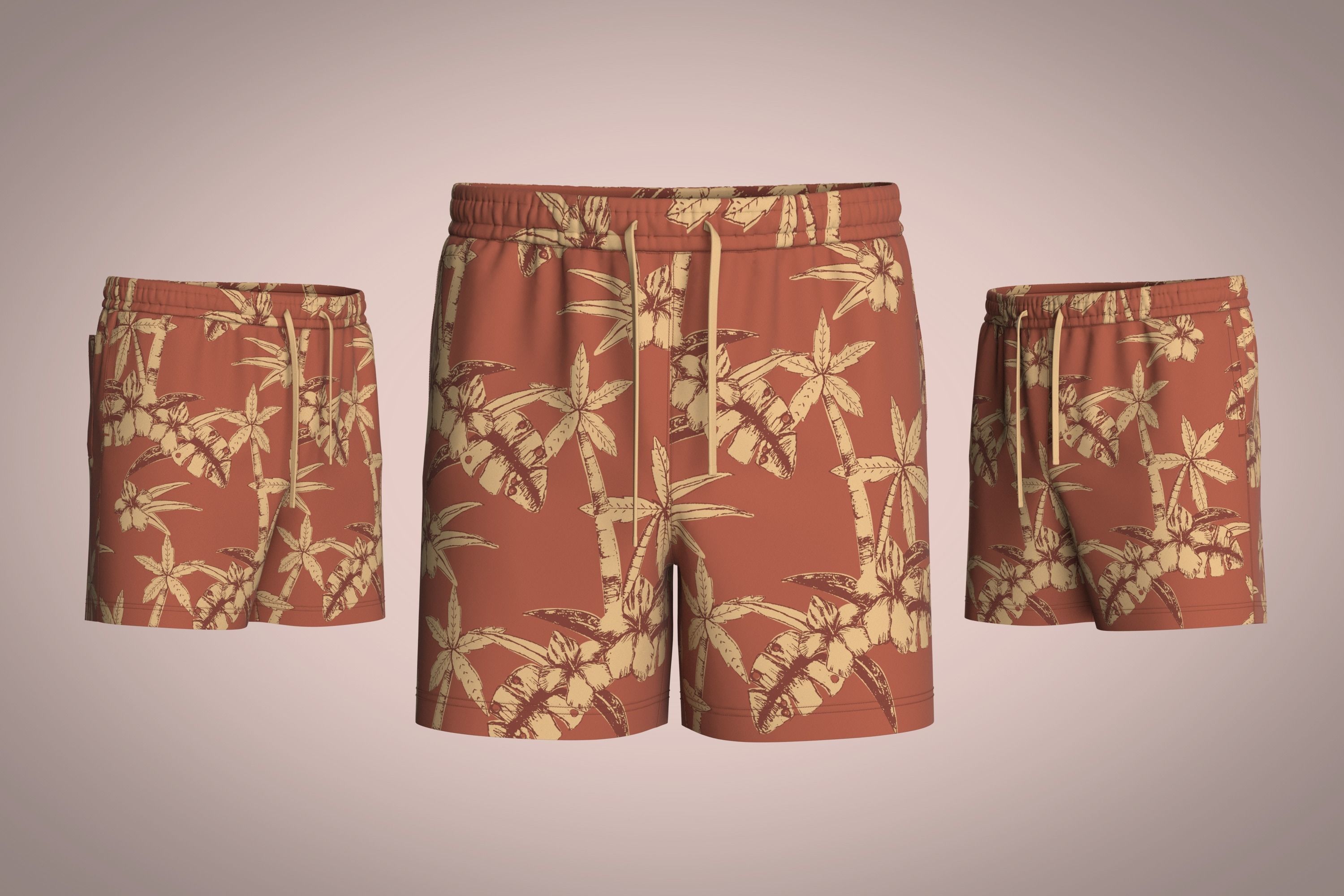 Mens Short Pant-AOP 3D model_1