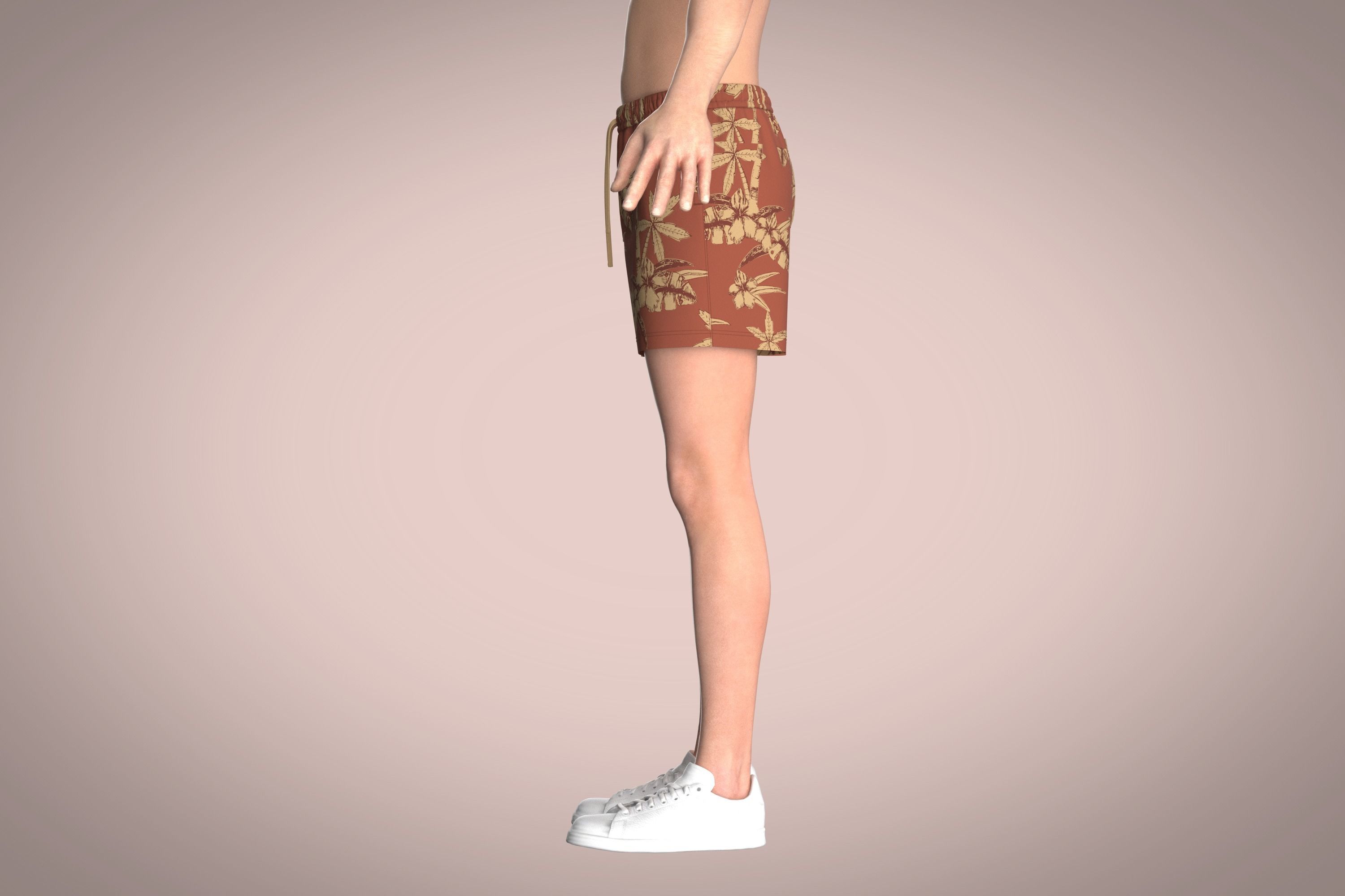 Mens Short Pant-AOP 3D model_10