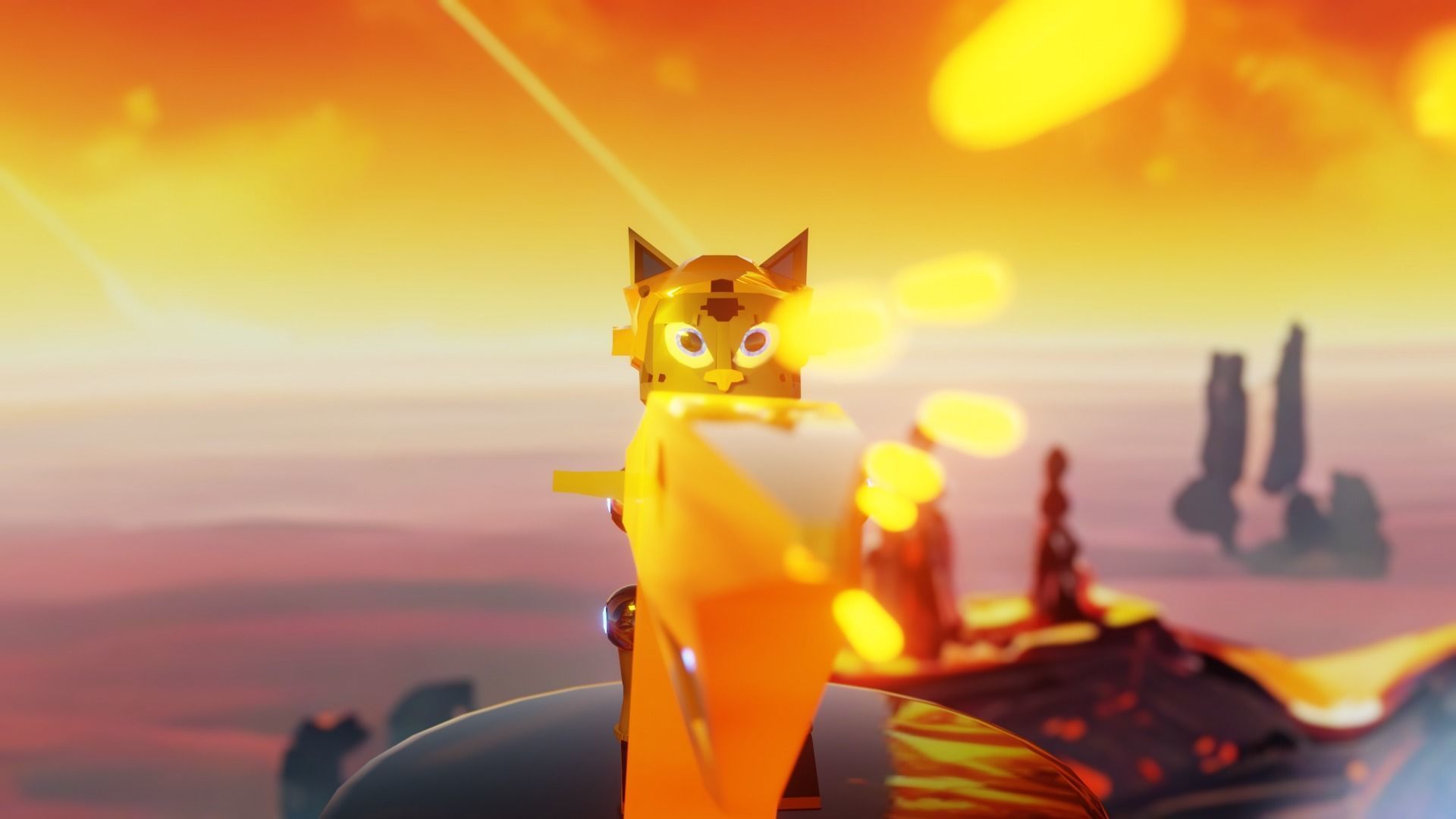 The Feline Warrior Low-poly 3D model_2