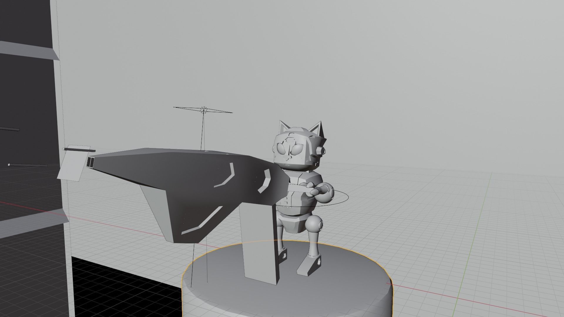 The Feline Warrior Low-poly 3D model_3