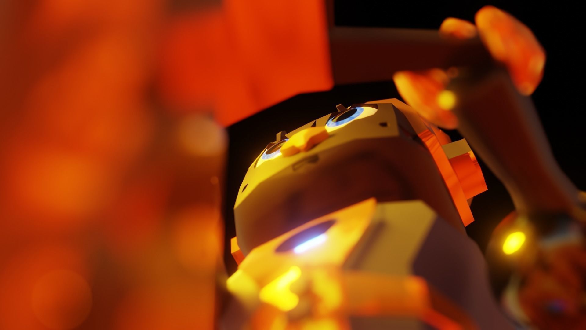 The Feline Warrior Low-poly 3D model_5