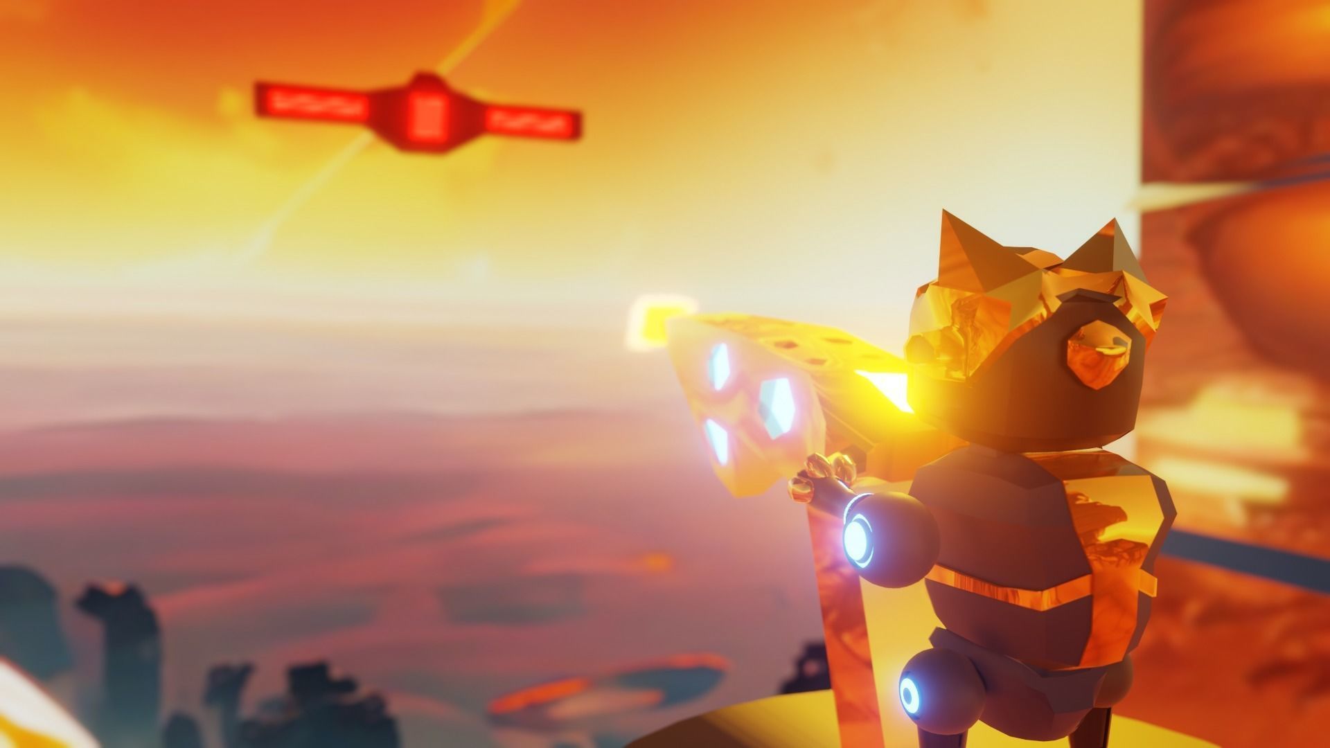 The Feline Warrior Low-poly 3D model_1