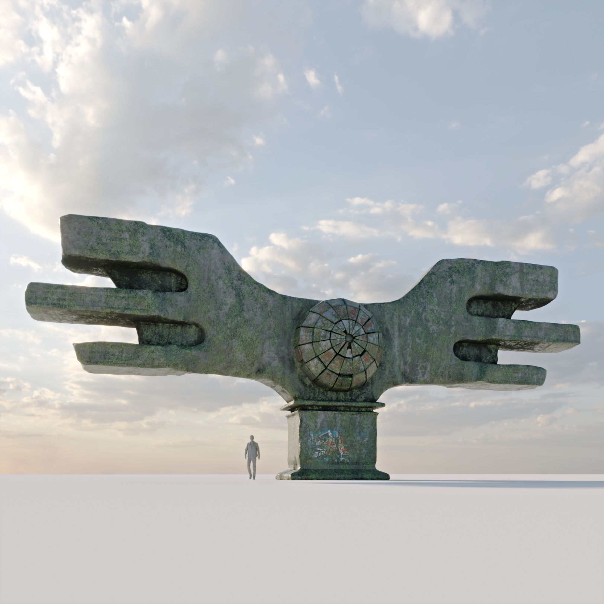 Brutalist Monument 3D model_3