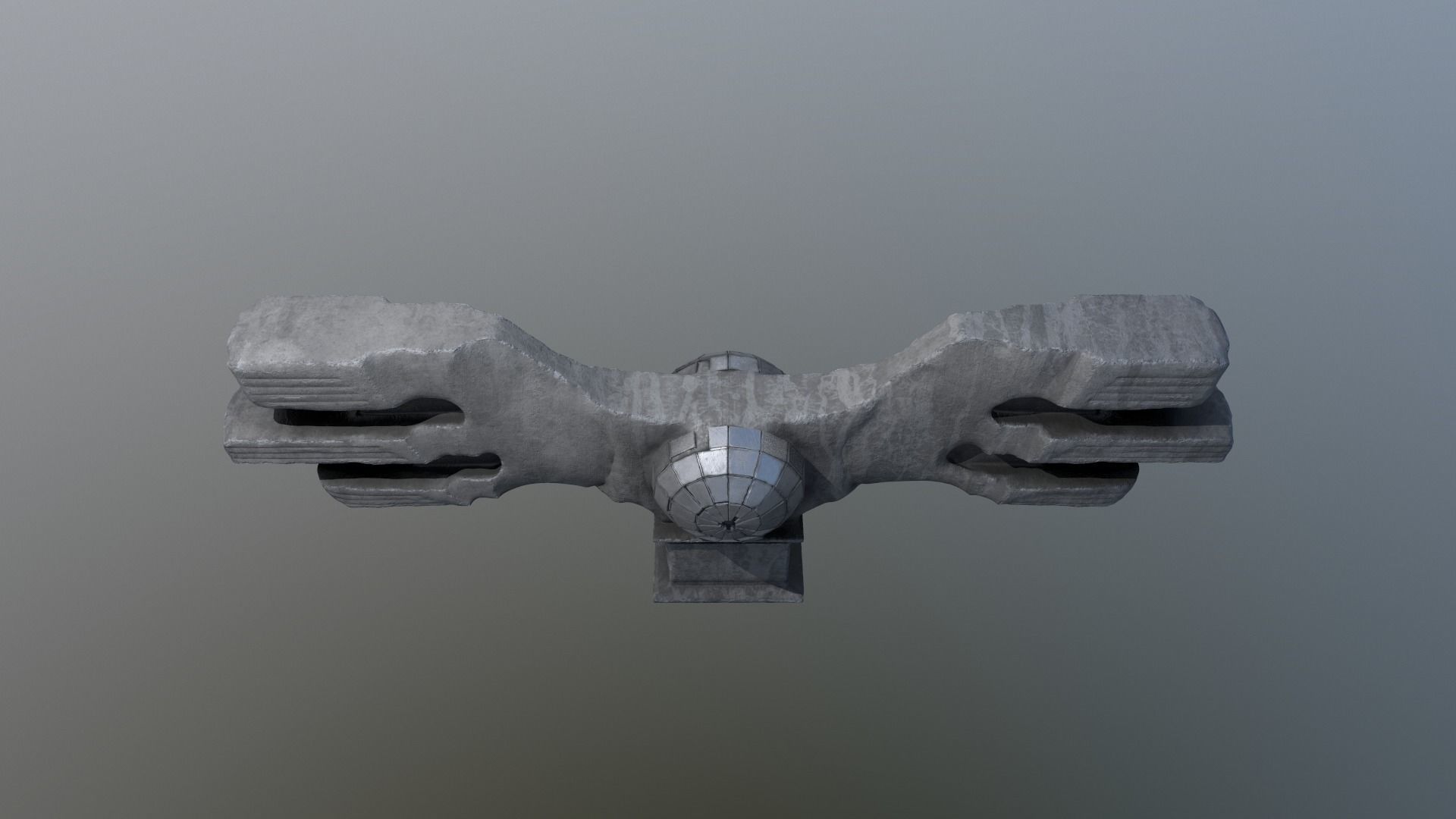 Brutalist Monument 3D model_21