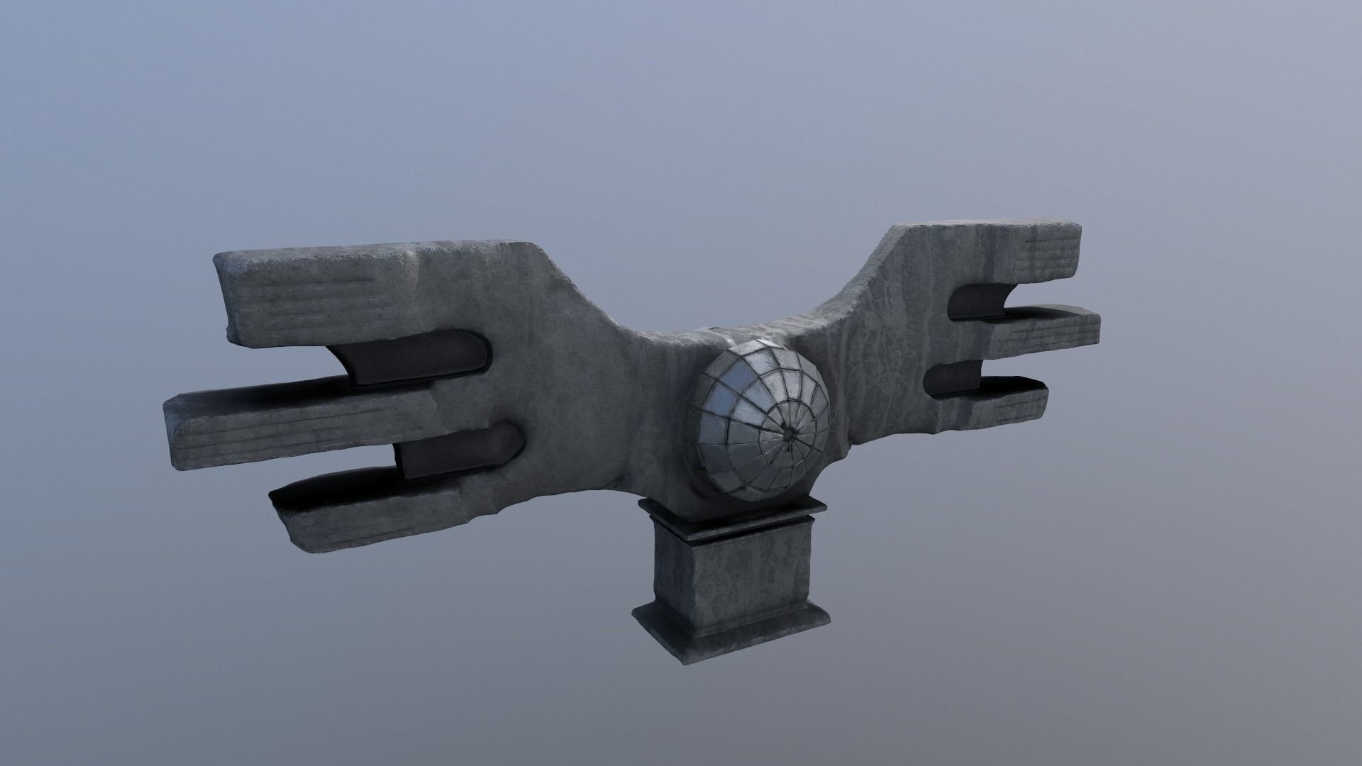 Brutalist Monument 3D model_19