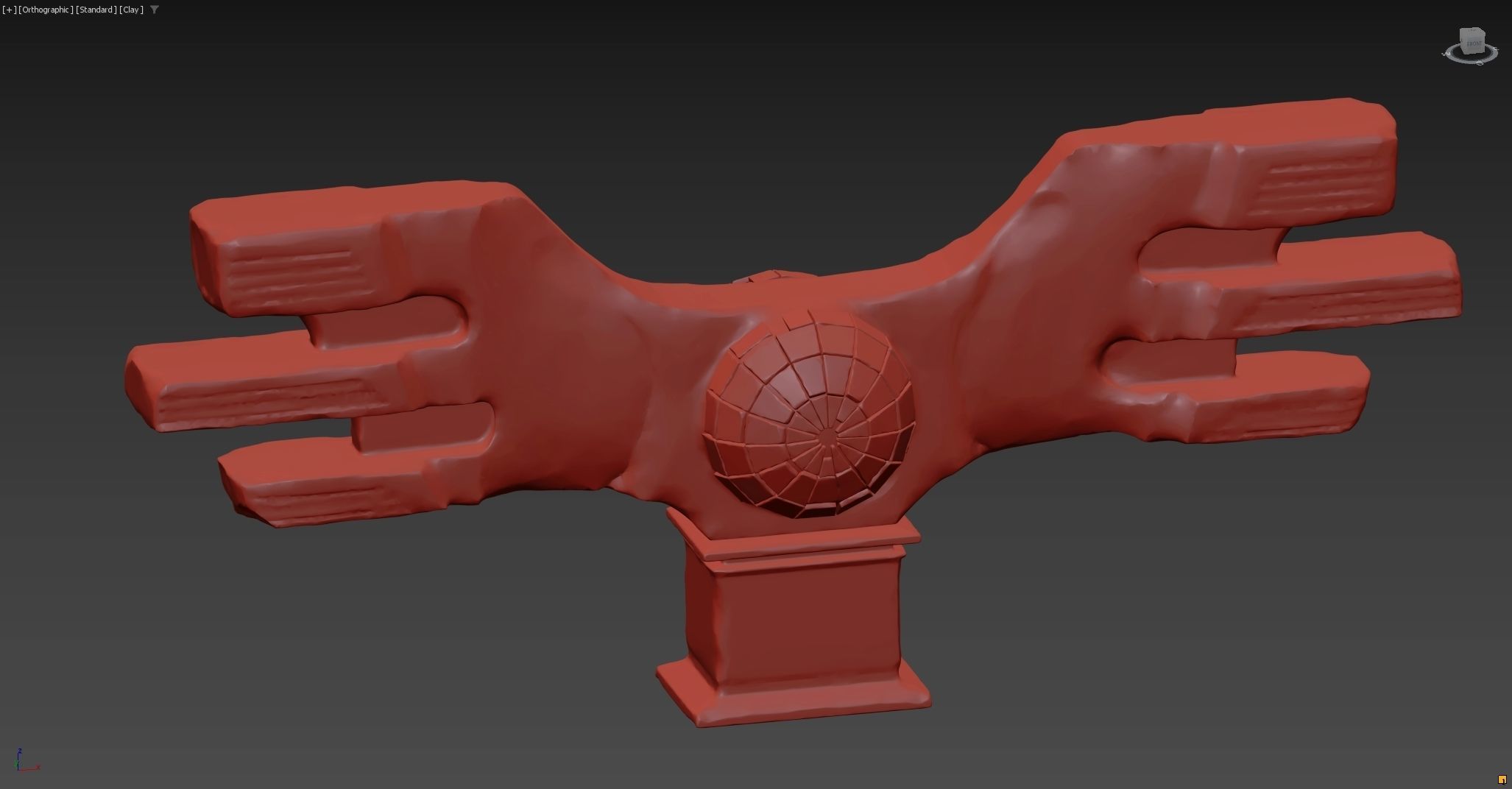 Brutalist Monument 3D model_11